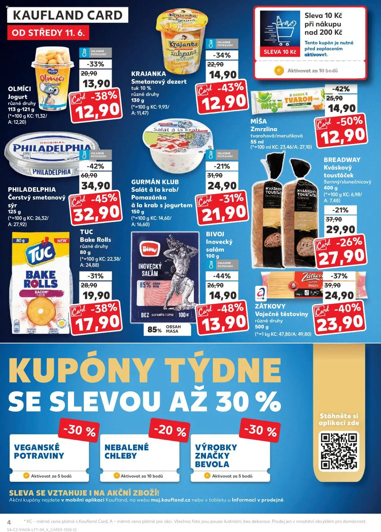 Kaufland leták od 11.06.2025 | Strana: 4 | Produkty: Nanuk, Sýr, Bevola, Smetanový sýr
