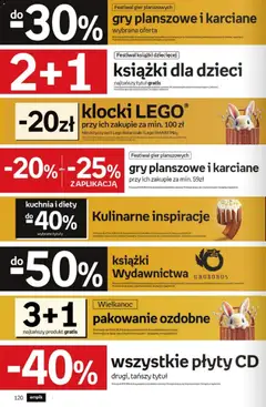Pogląd oferty "Empik promocje" - ważna od 25.03.2026 | Strona: 120 | Produkty: Plyty, Klocki Lego, Książki, Gry