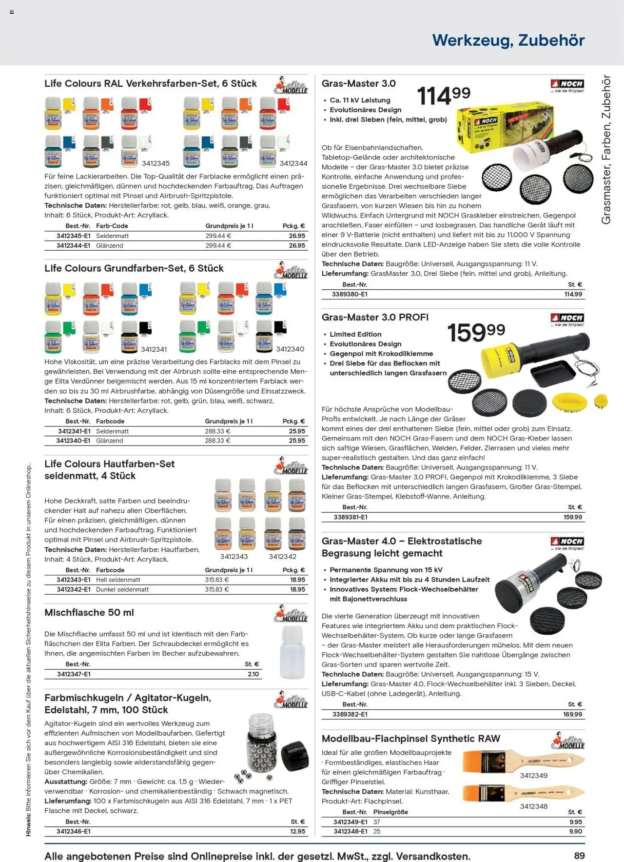 Conrad  Modellbahn Katalog - gültig ab dem 25.08.2025 | Seite: 91 | Produkte: Gewicht, Pinsel