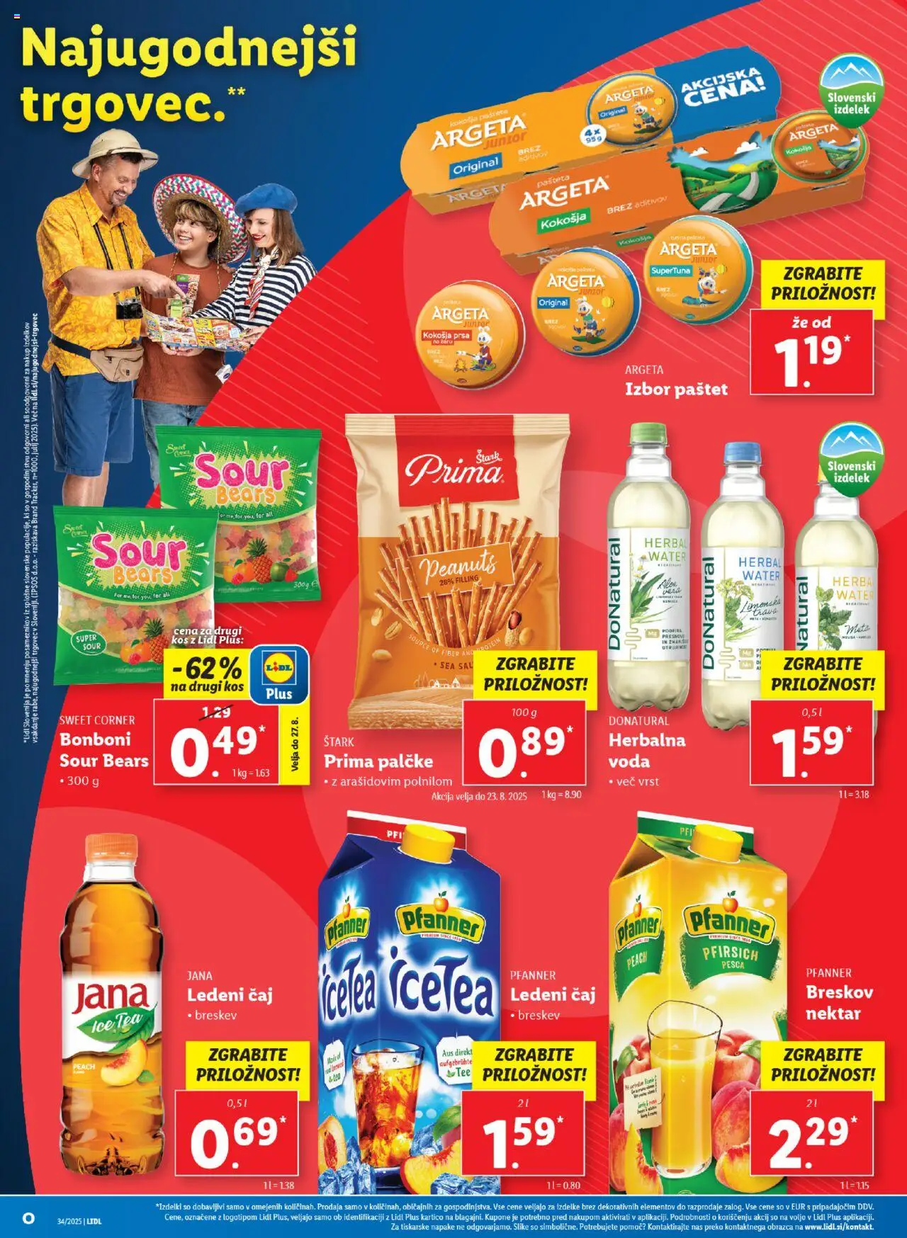 Lidl katalog │ velja od 21.08.2025 | Stran: 8 | Izdelki: Pašteta, Caj, Voda, Sal