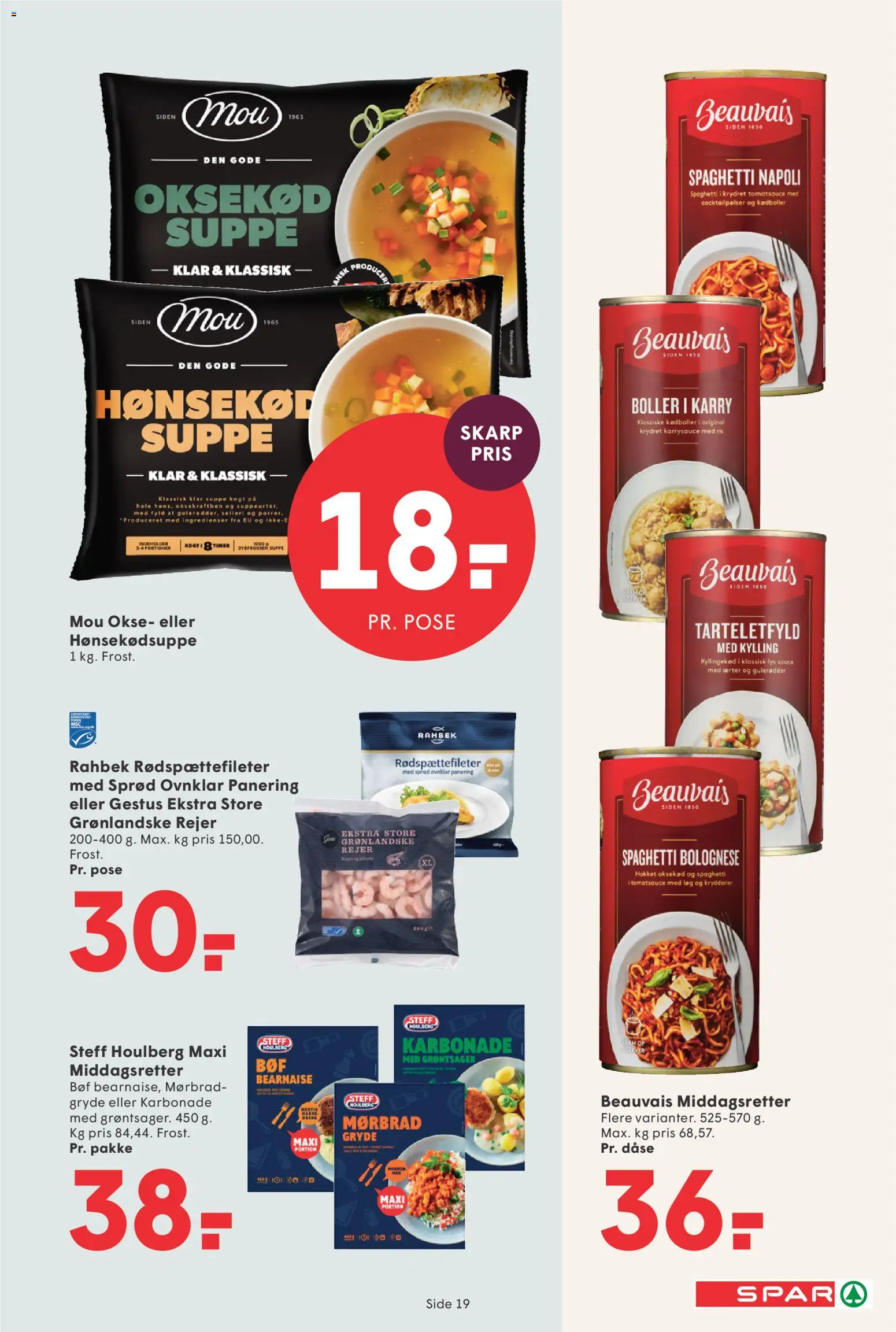 Spar tilbudsavis – gyldig fra 27.02.2026 | Side: 19 | Produkter: Karry, Spaghetti, Cocktailpølser, Ærter