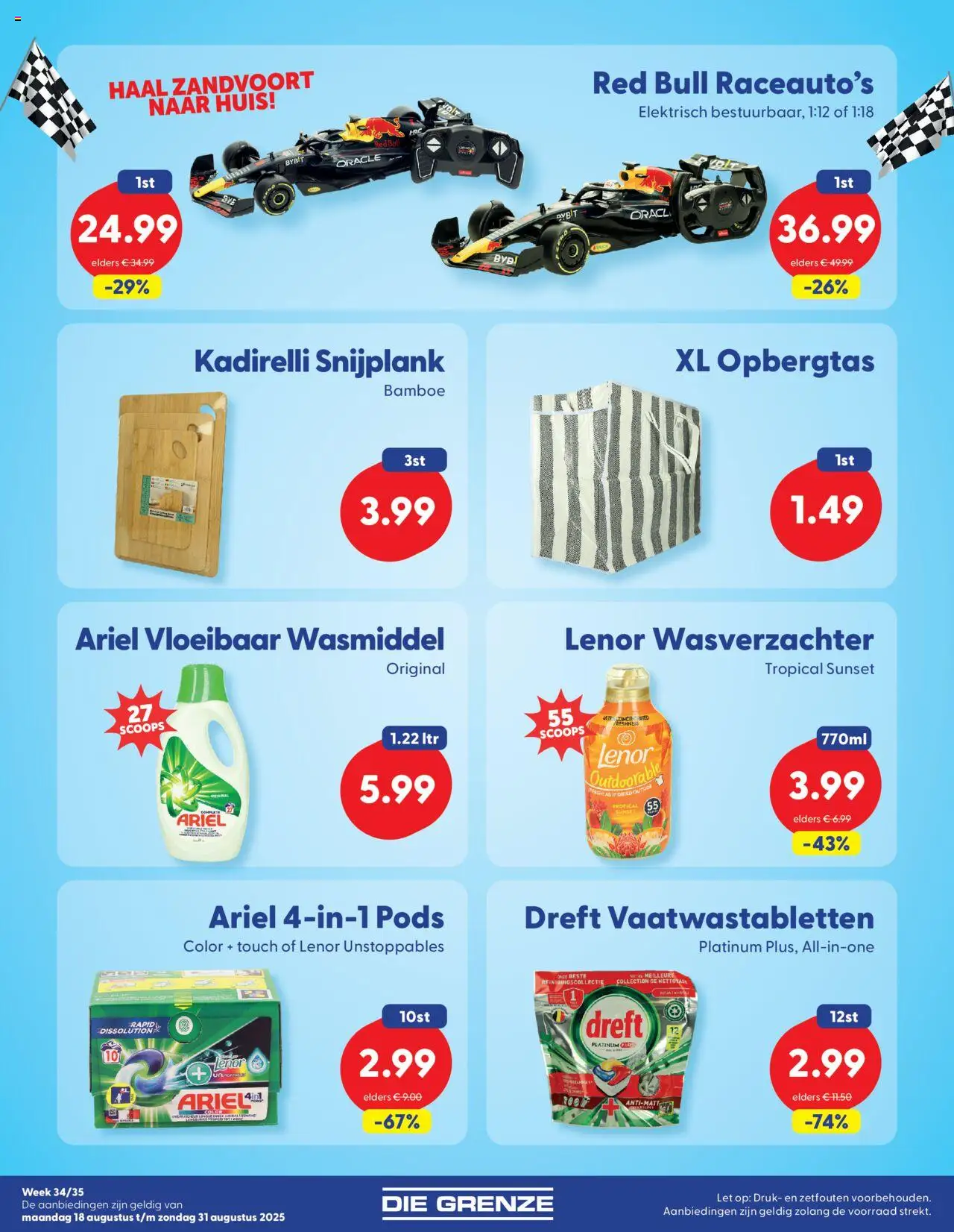  | Pagina: 5 | Producten: Wasmiddel, Wasverzachter, Red Bull