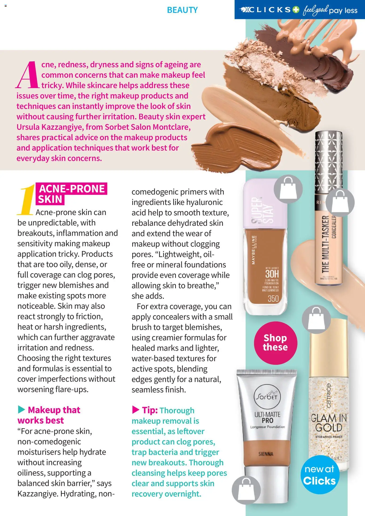 New Clicks catalogue – valid from 01.04.2026 | Page: 35 | Products: Cover, Foundation, Concealer, Brush