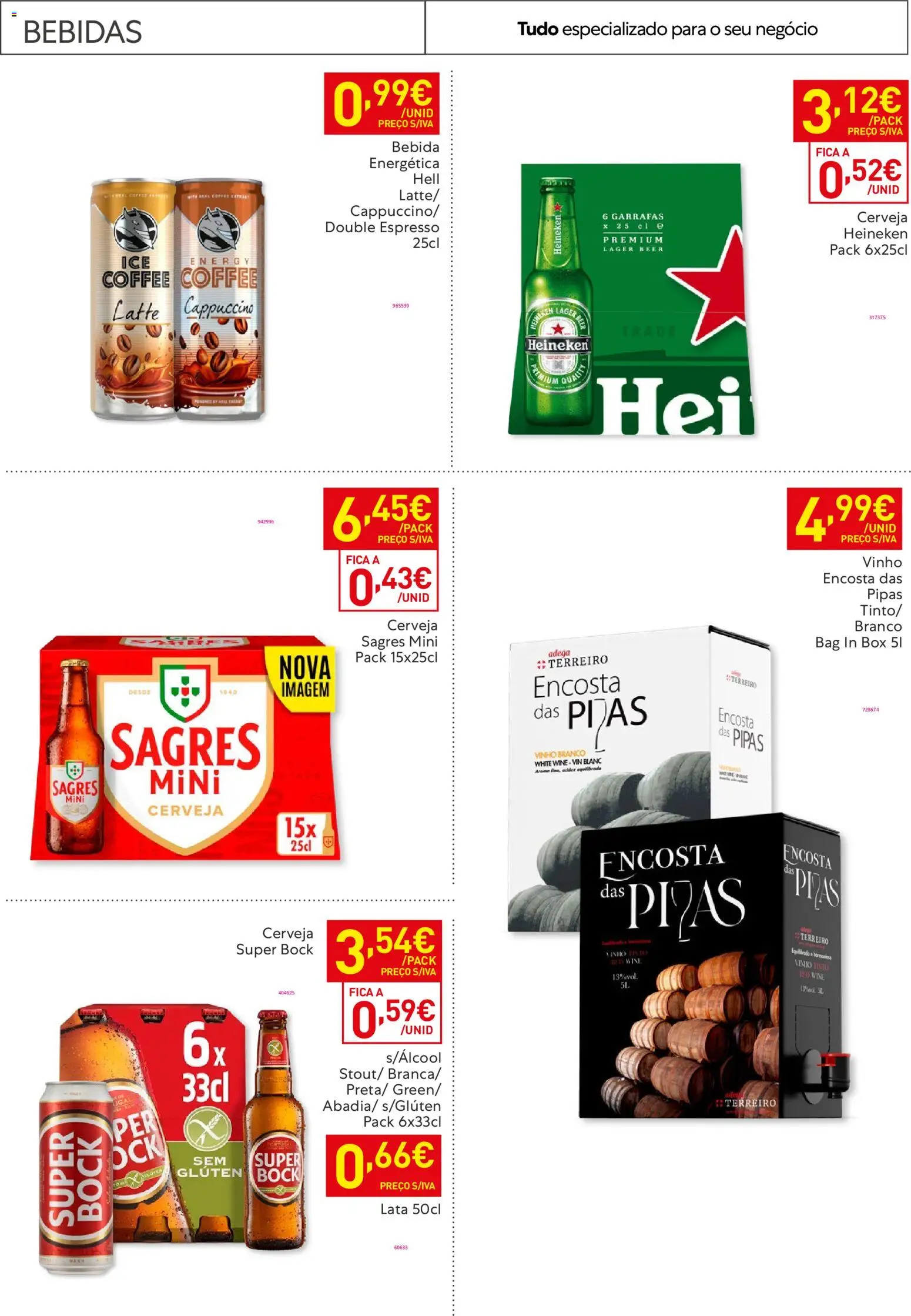 Recheio - Horeca Bons Negócios │ válido de 10.02.2026 | Página: 33 | Produtos: Super bock, Vinho, Cerveja, Bebida
