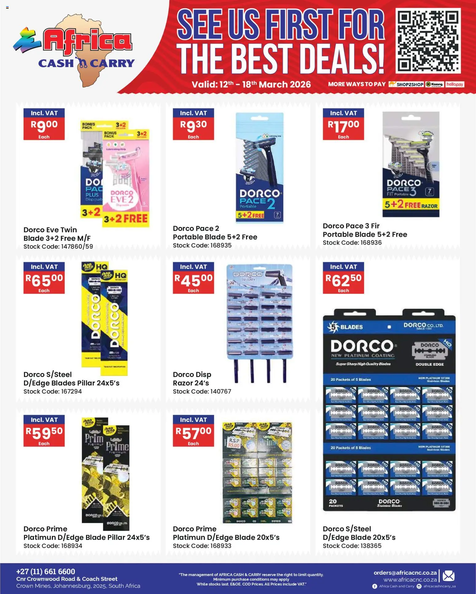 New Africa Cash & Carry catalogue – valid from 12.03.2026 | Page: 44 | Products: Stock