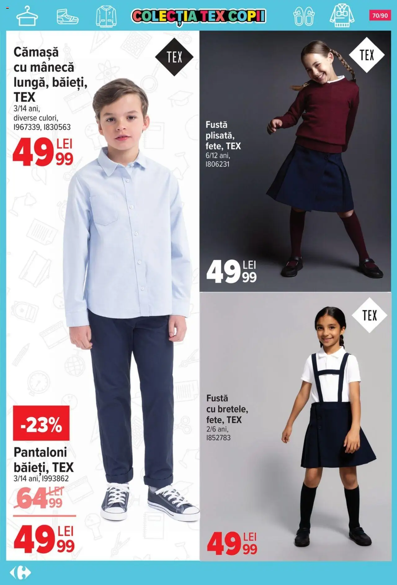 Carrefour catalog - Începe școala – valabil de la 13.08.2025 | Pagină: 71 | Produse: Pantaloni