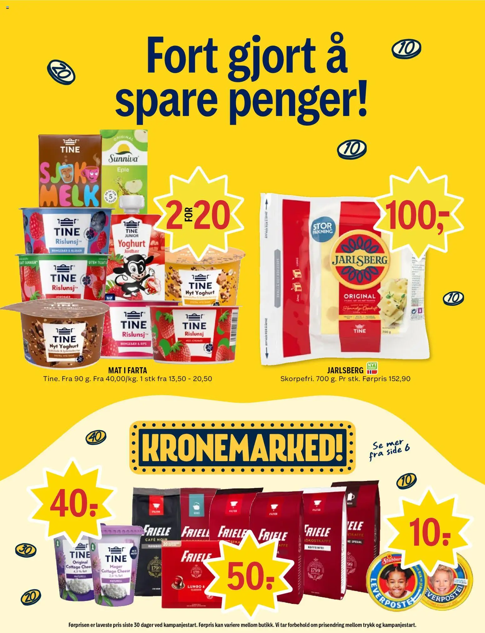 {H1} | Side: 2 | Produkter: Melk, Yoghurt, Jordbær, Суміш дитяча