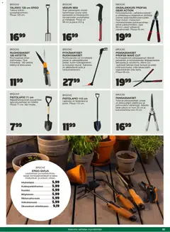 Tokmanni-mainoslehti voimassa 02.04.2026 alkaen | Sivu: 83 | Tuotteet: Oksasakset, Voi, Harava, Lapio