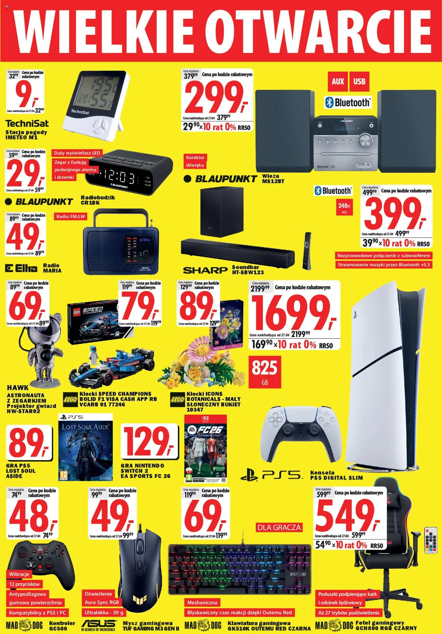 Mediaexpert promocje - Wielkie otwarcie Kraków od 16.04.2026 | Strona: 3 | Produkty: PC, Klawiatura, Zegar, Konsola