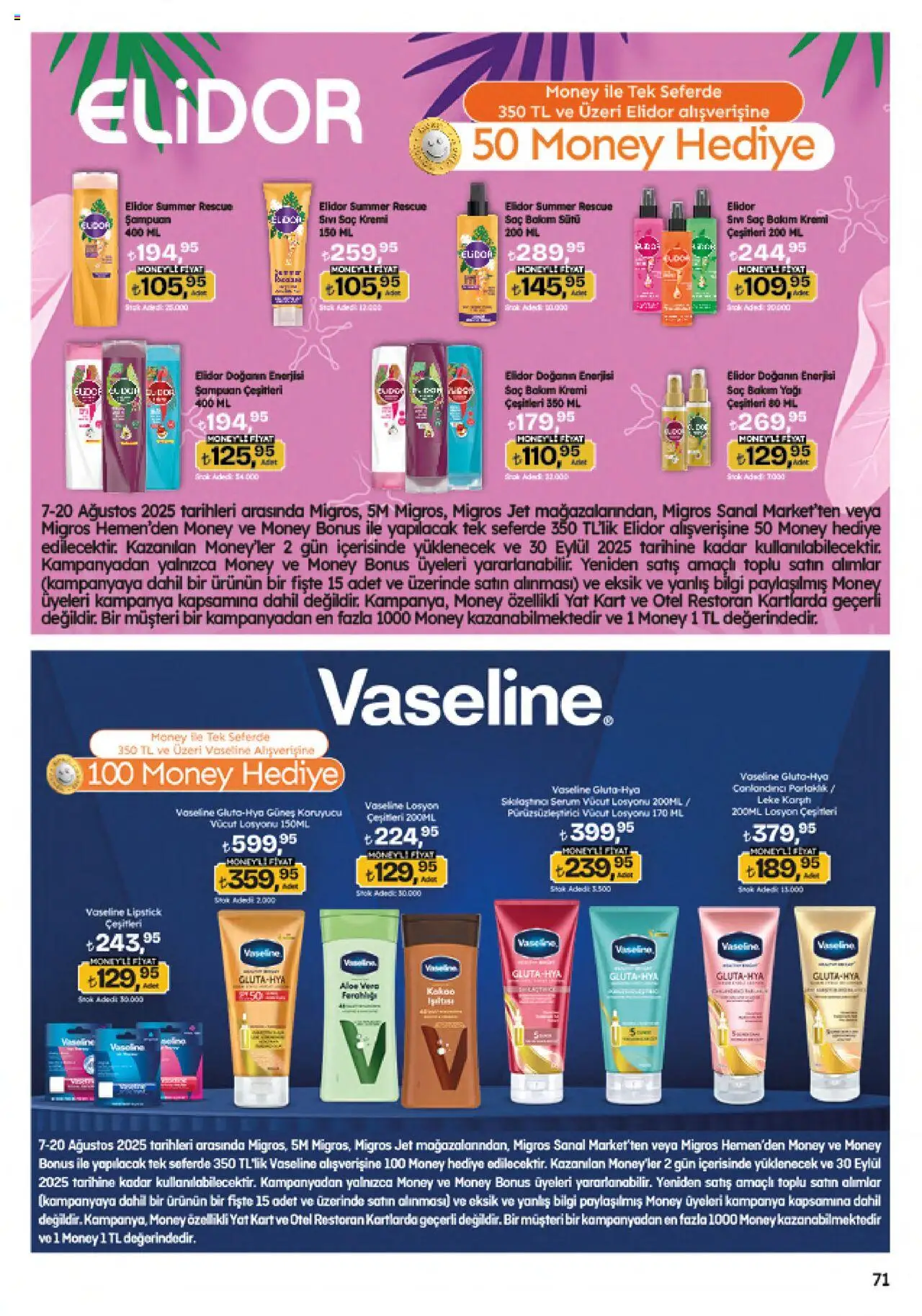 Migros Katalog - 5M Migroskop Dijital - 07.08.2025 tarihinden itibaren geçerlidir | Sayfa: 71 | Ürünler: Şampuan, Saç Kremi