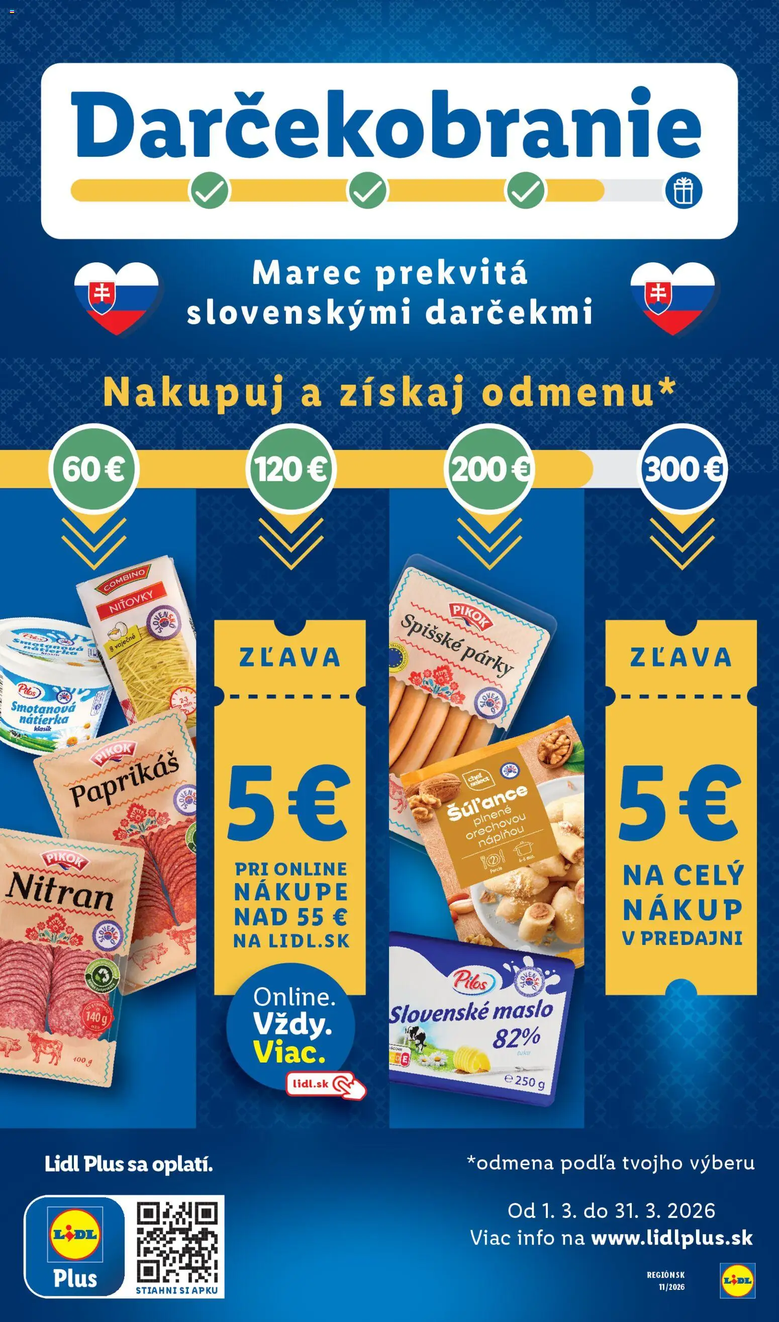 Nové Lidl akcie – leták je platný od 16.03.2026 | Strana: 57 | Produkty: Maslo, Saláma, Cestoviny, Párky