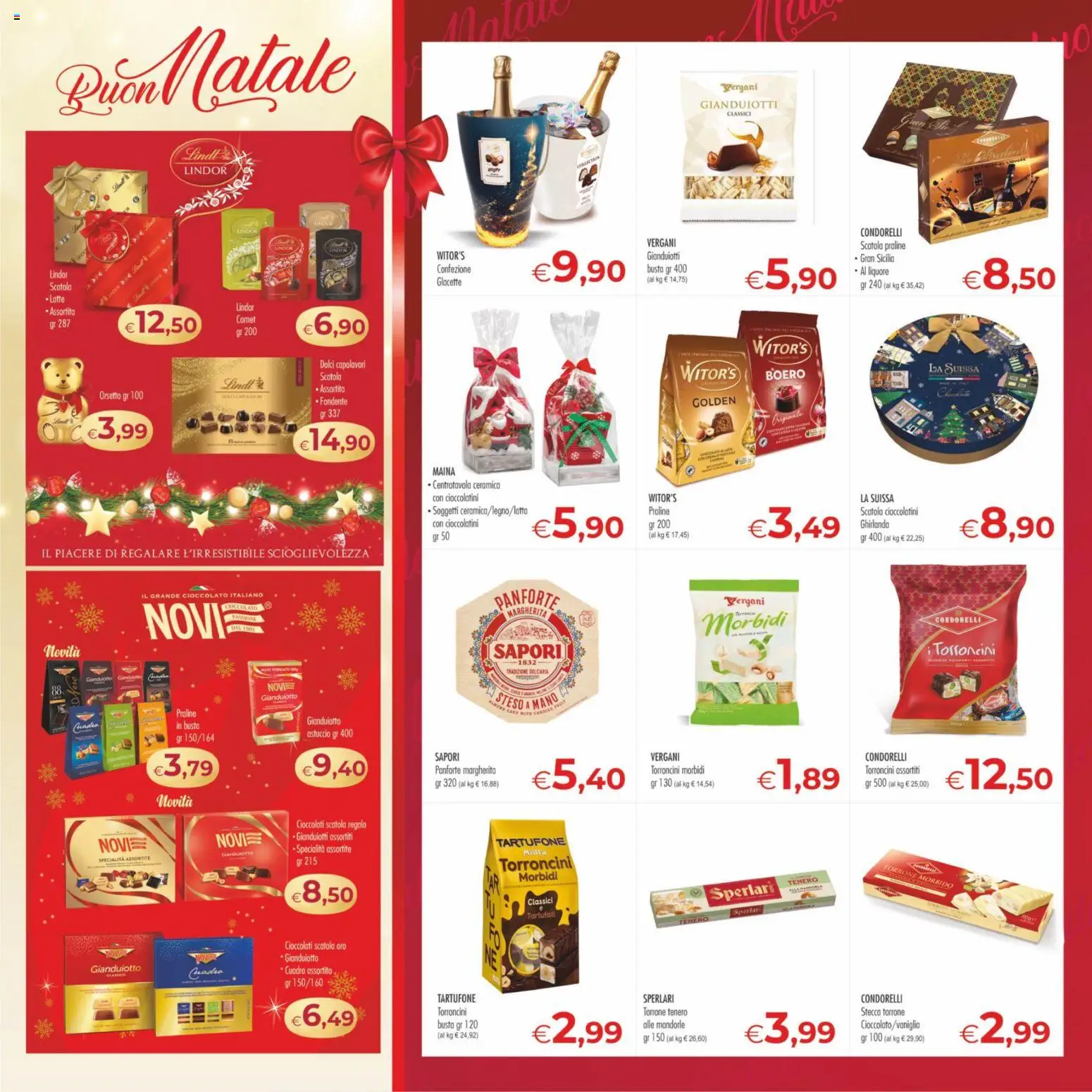 Volantino MerSi Supermercati del 13.12.2025 | Pagina: 4 | Prodotti: Cioccolato, Mandorle, Astuccio, Cioccolatini