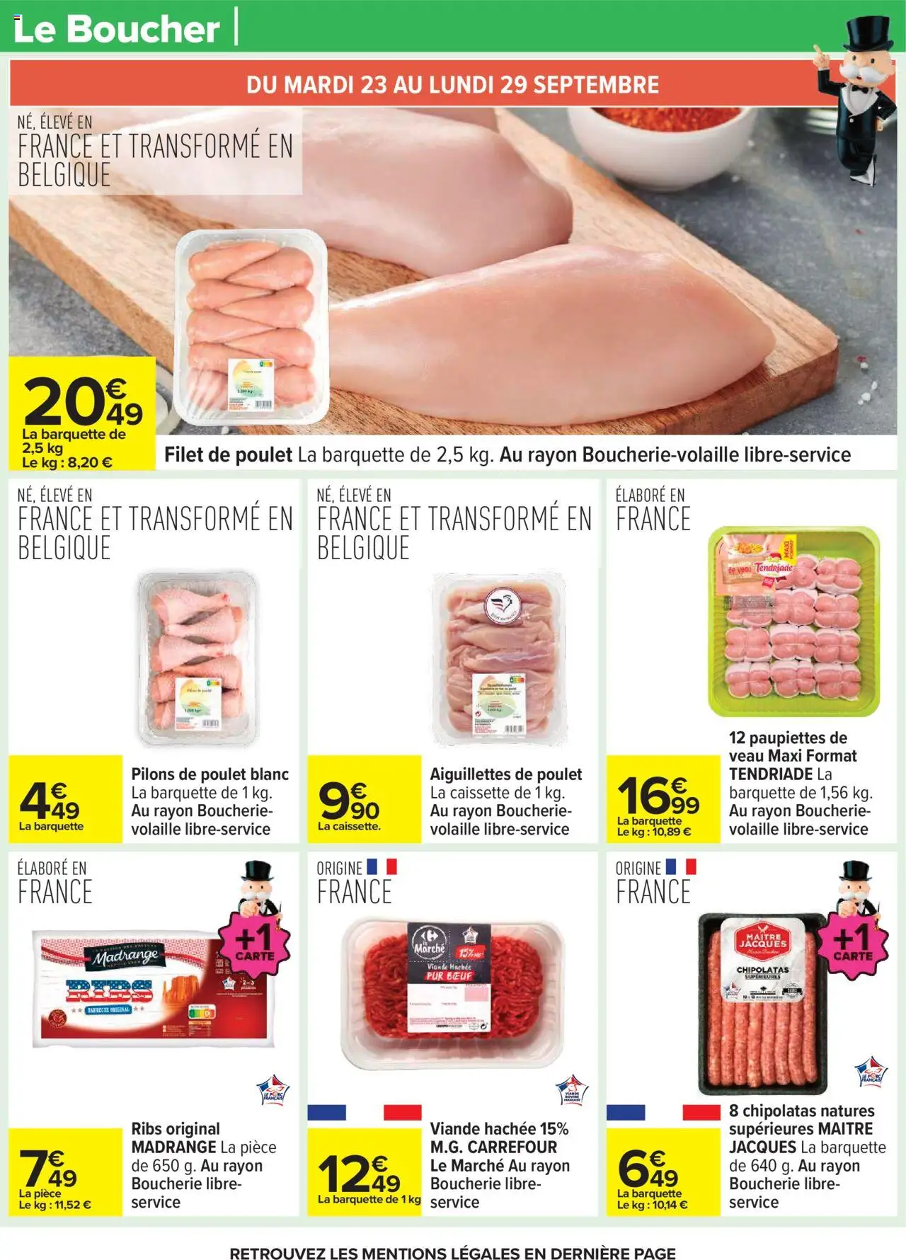 | Page: 27 | Produits: Volaille, Viande hachée, Viande, Ribs