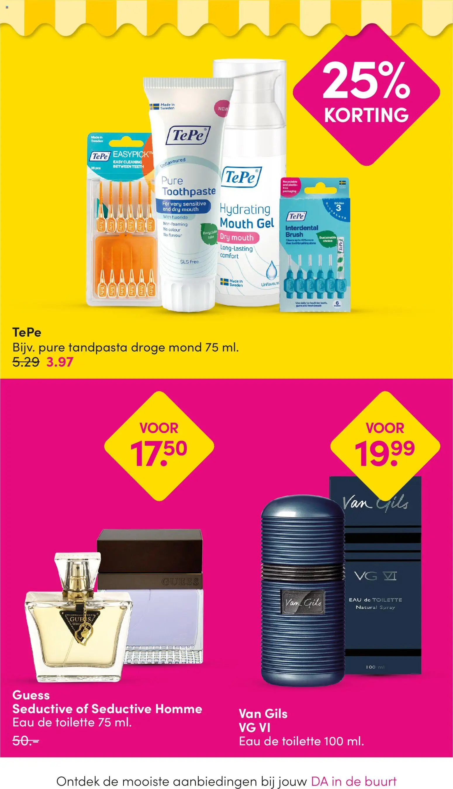 {H1} | Pagina: 14 | Producten: Tandpasta, Eau de toilette, Gel