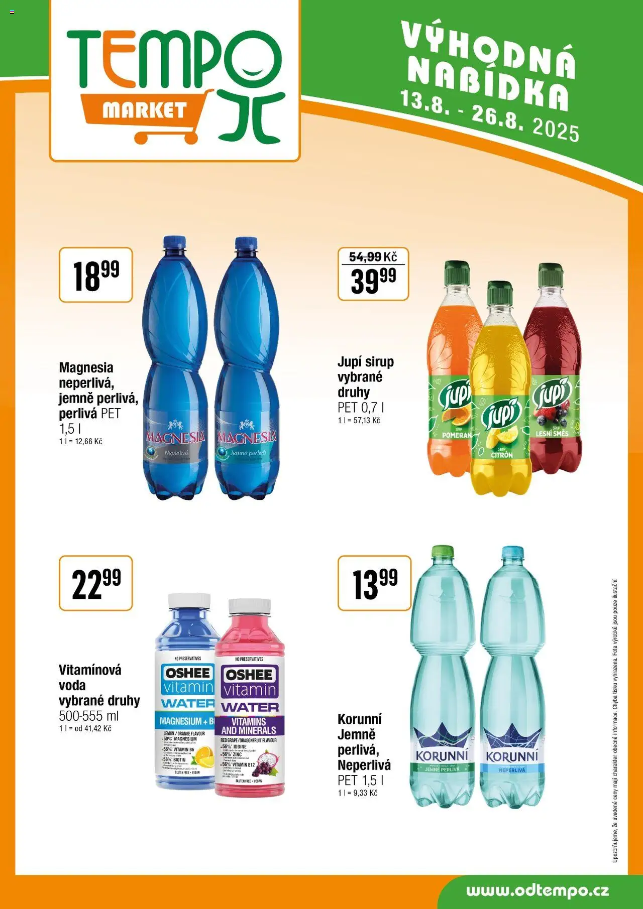 Tempo leták od 13.08.2025 | Strana: 12 | Produkty: Voda, Magnesia, Sirup, Citron