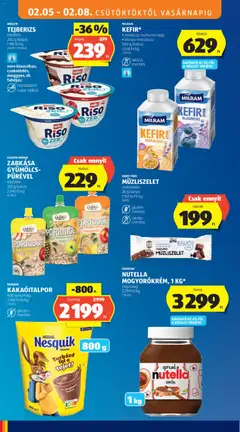 MÜLLER TEJBERIZS, többféle, 200 g/tégely, zero klasszikus, csokoládés, meggyes, ill. fahéjas: hozzáadott cukor nélkül - amely érvényes a következő dátumtól: 05.02.2026 | Oldal: 10