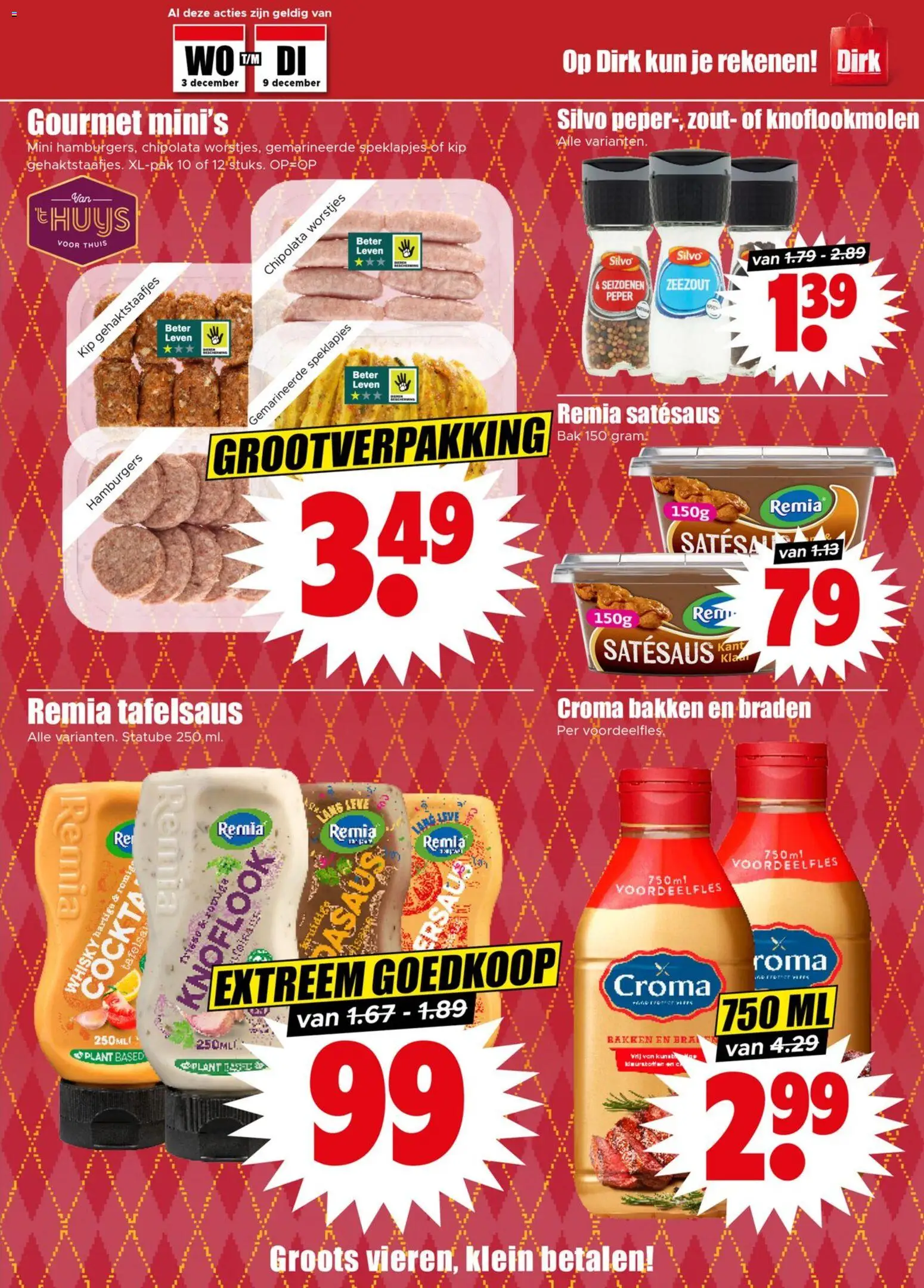 {H1} | Pagina: 15 | Producten: Whisky, Chipolata, Szeletelt bacon, Kip