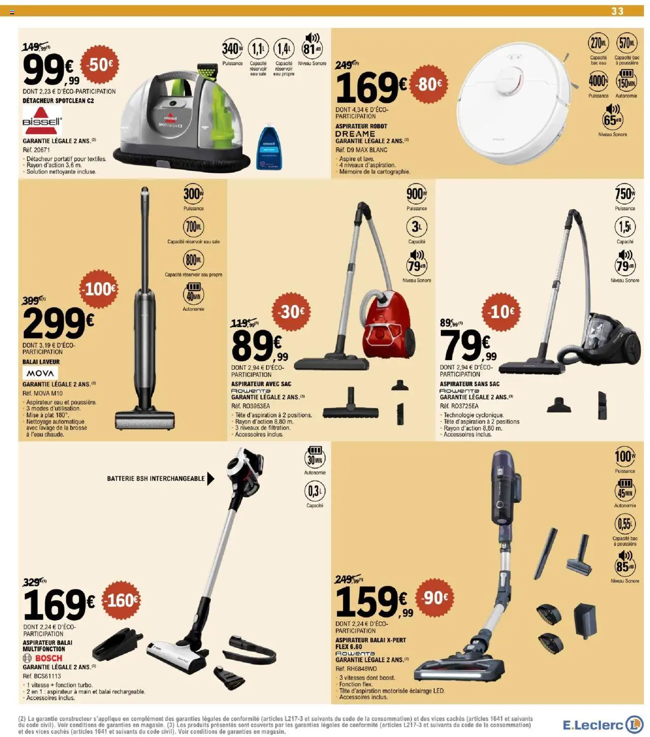  | Page: 33 | Produits: Aspirateur sans sac, Aspirateur, Brosse, Aspirateur balai
