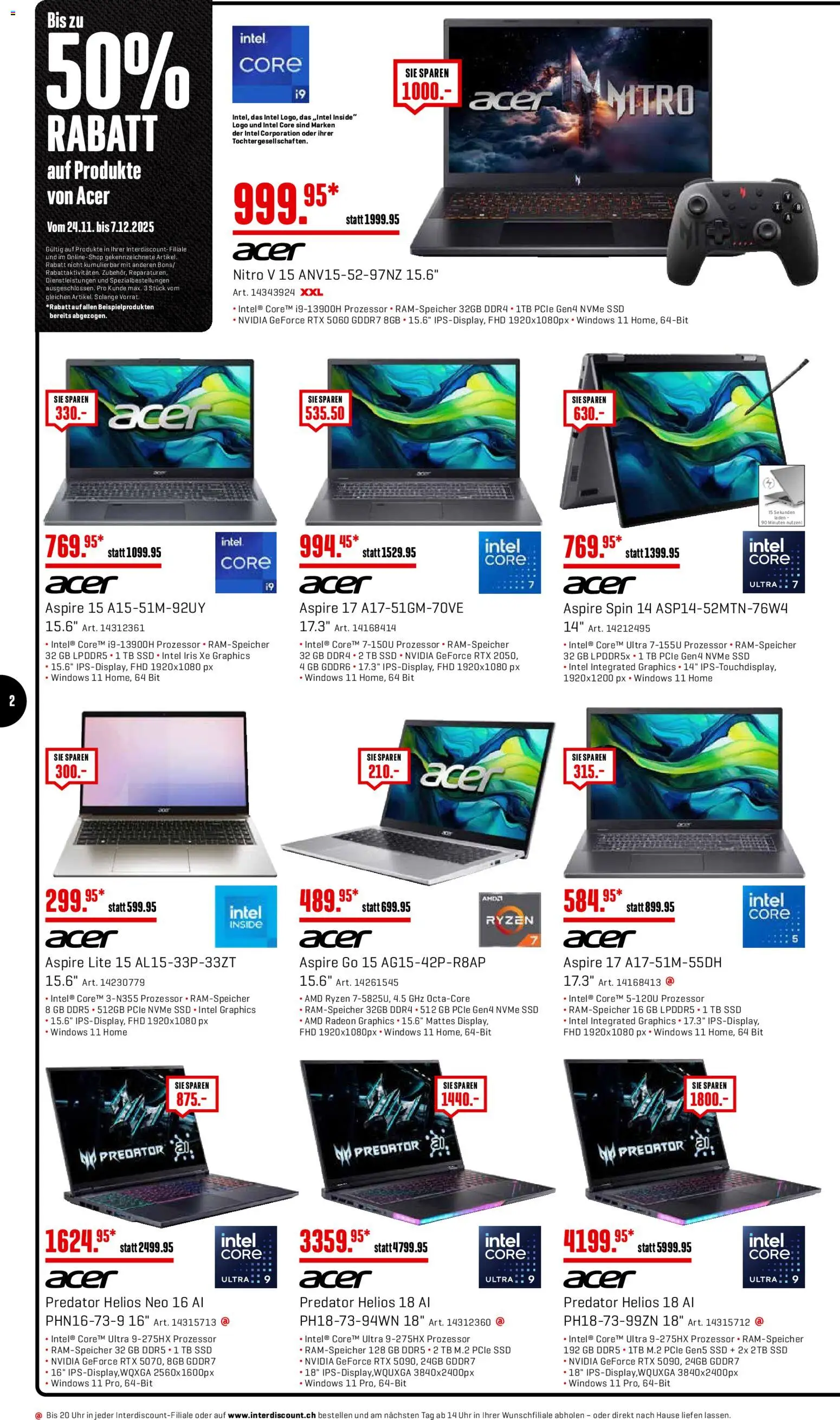 Interdiscount - Black Friday – gültig ab 24.11.2025 | Seite: 2 | Produkte: HP