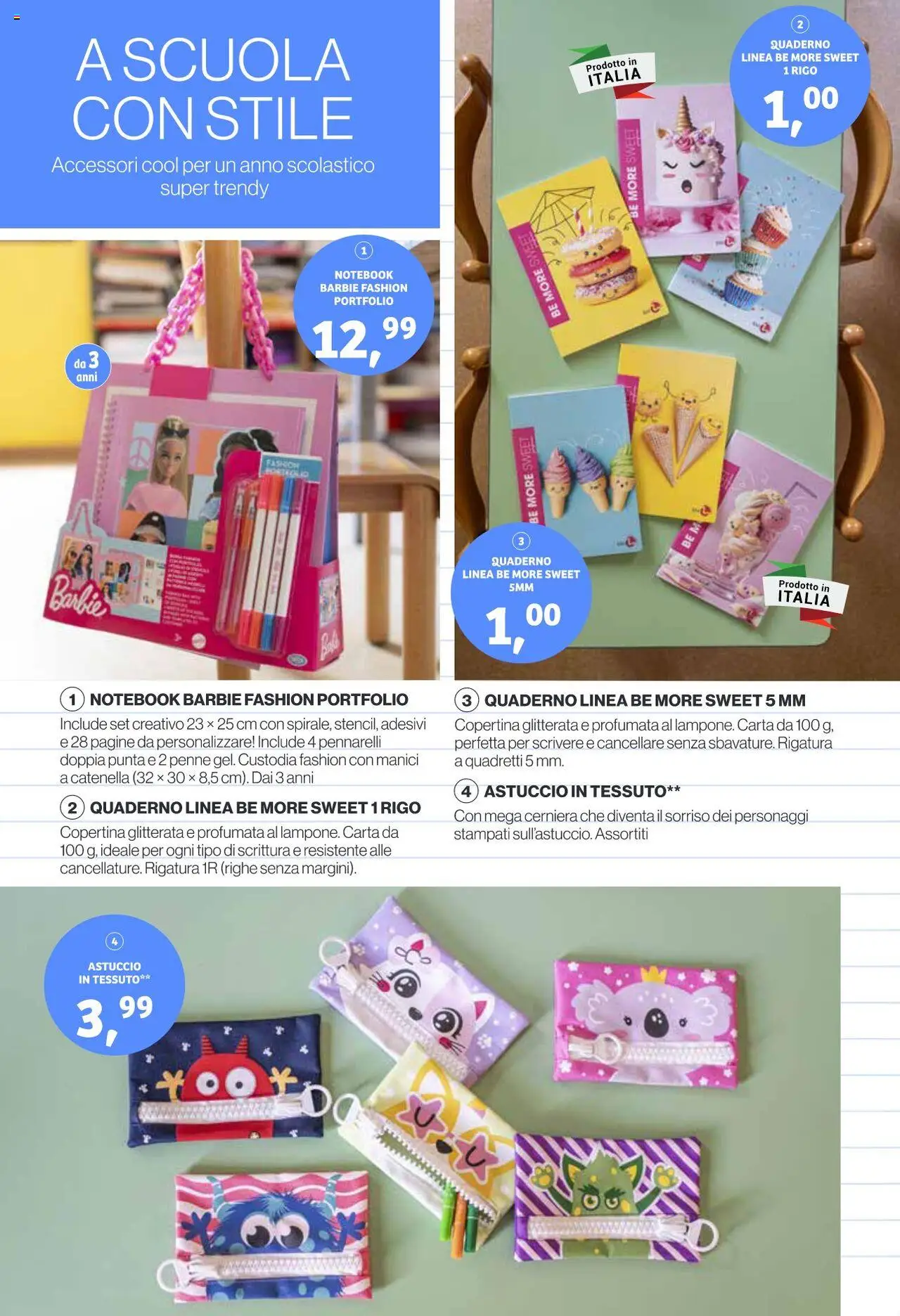 Volantino IN's del 25.08.2025 | Pagina: 12 | Prodotti: Notebook, Astuccio, Quaderno, Penne