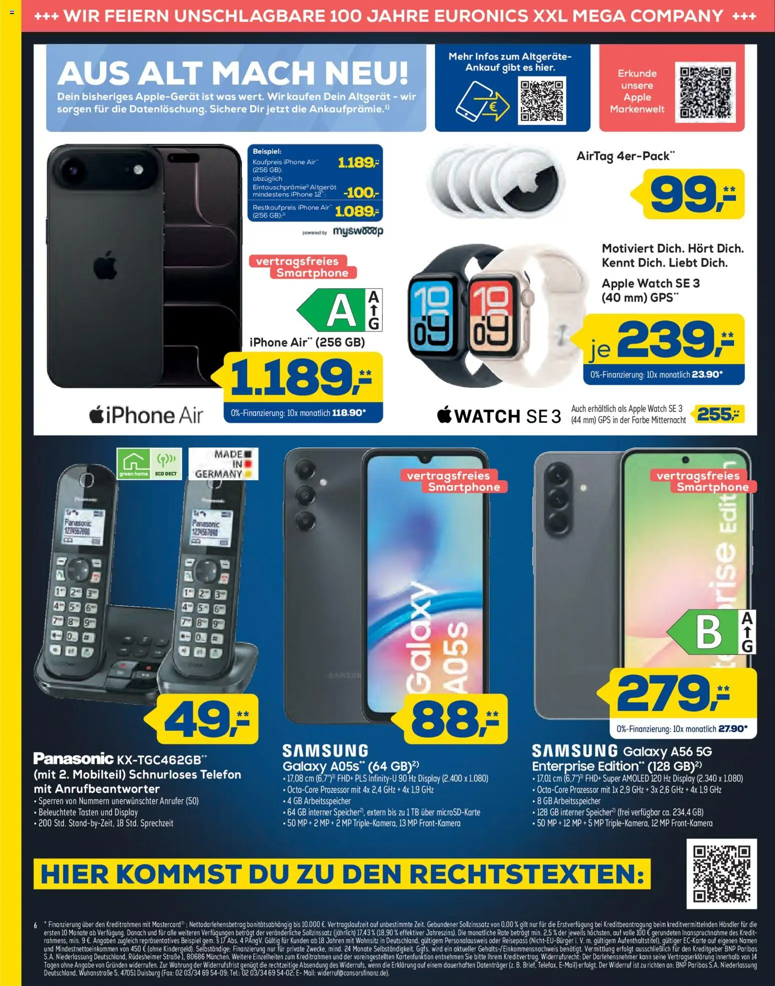 Euronics - Black Friday – gültig ab 19.11.2025 | Seite: 6 | Produkte: Apple watch, Samsung, Telefon, Smartphone