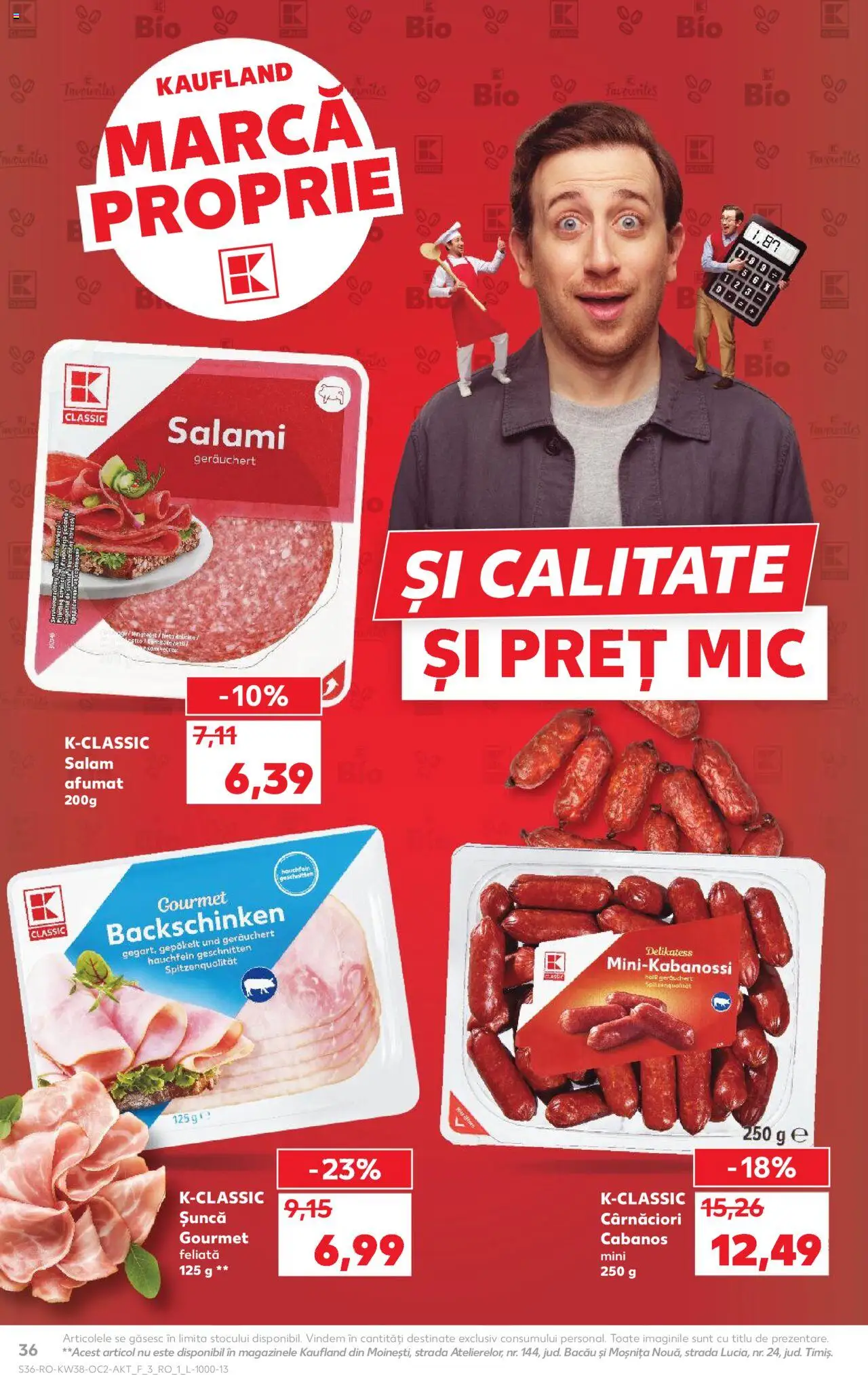 Noul catalog Kaufland – valabil de la 17.09.2025 | Pagină: 36 | Produse: Şerit ödül, Salam, Șuncă