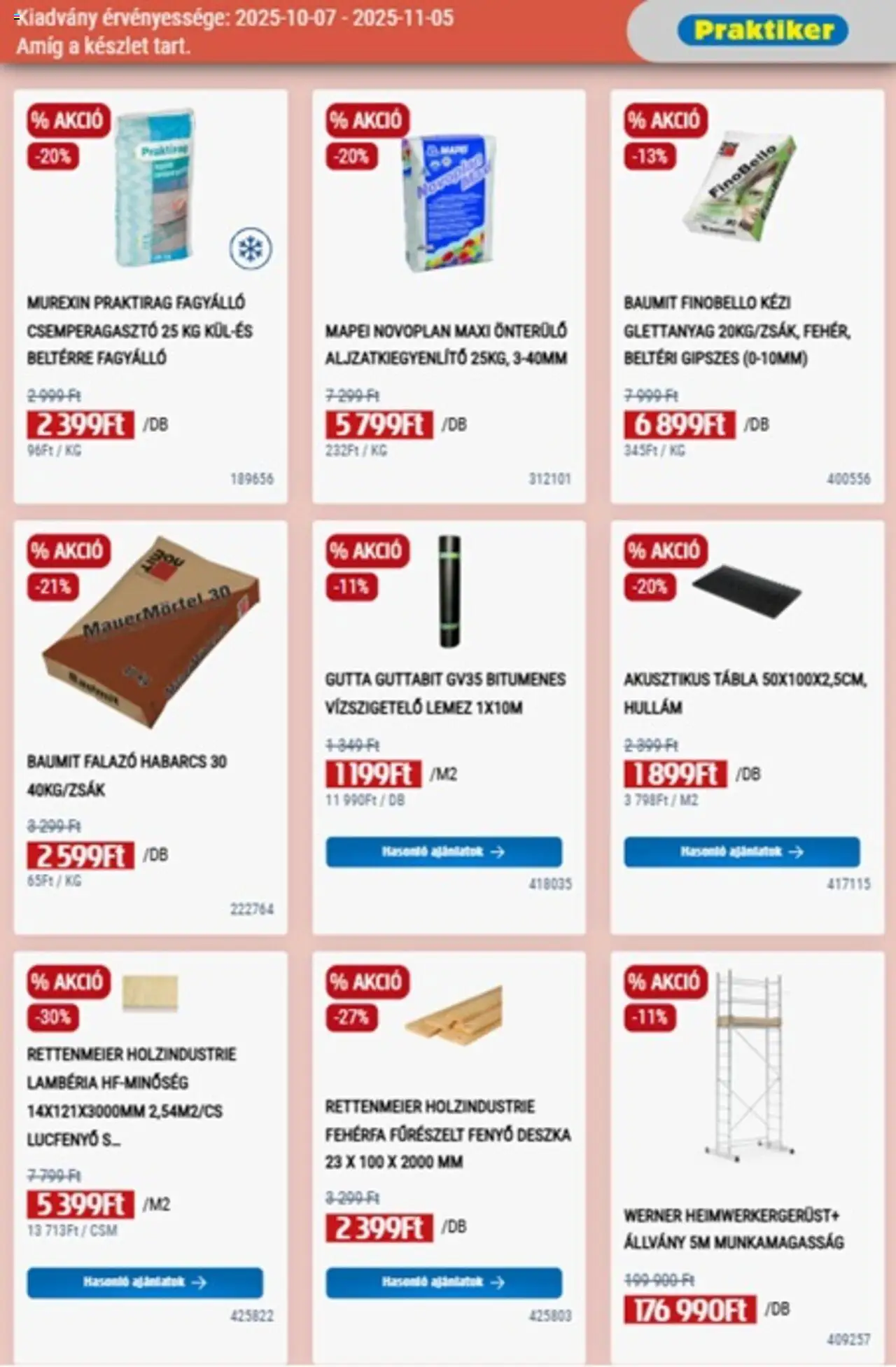 Praktiker akciós ujság - amely érvényes a következő dátumtól: 07.10.2025 | Oldal: 11 | Termékek: Lemez