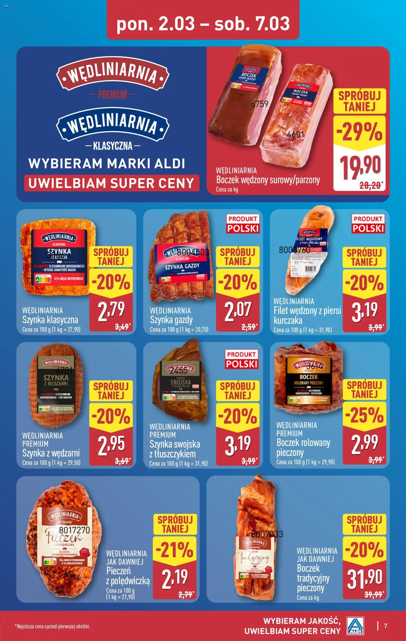 Aldi Polsko leták od 02.03.2026 | Strana: 7 | Produkty: Filet
