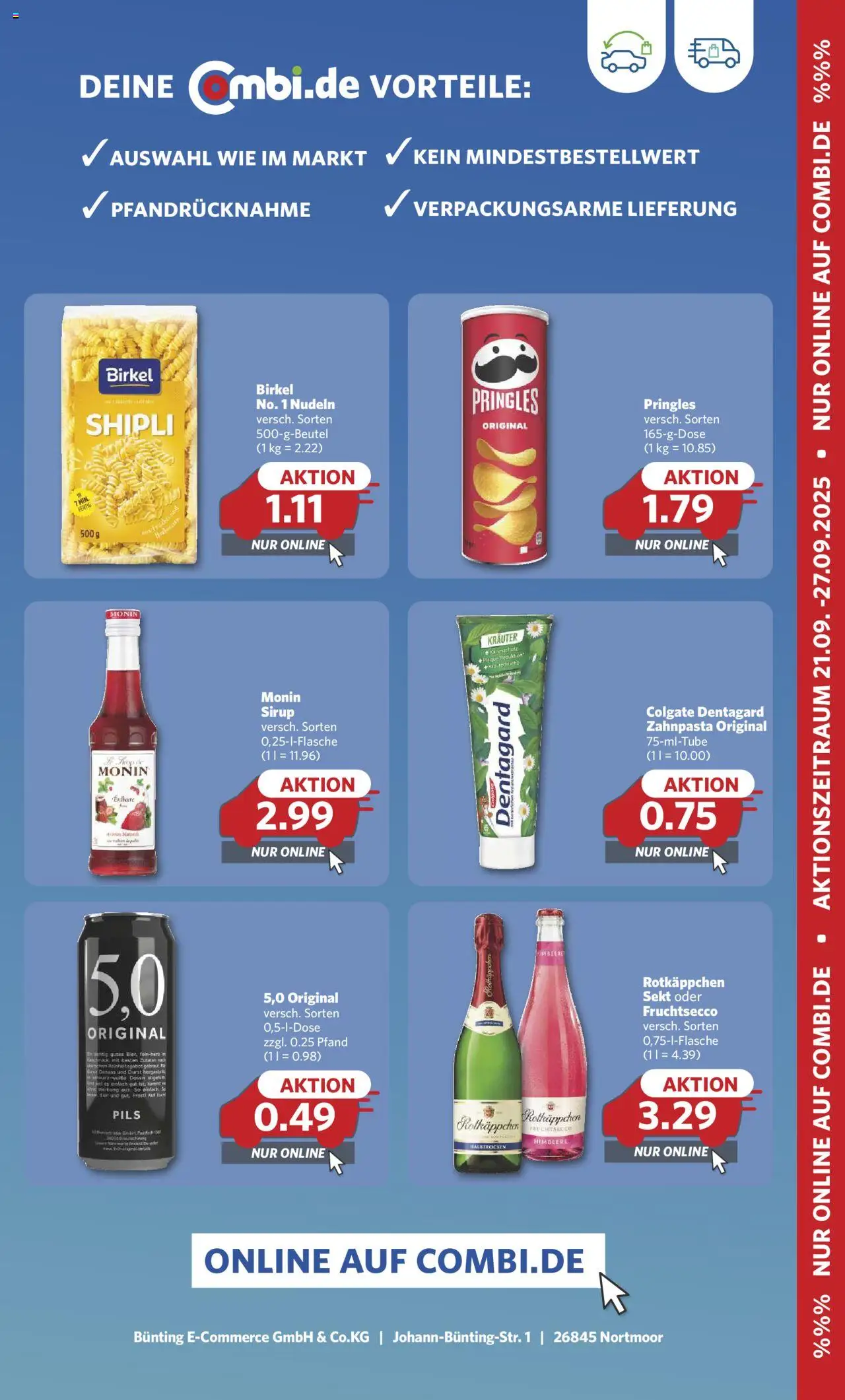 Combi Prospekt 	 – gültig ab 22.09.2025 | Seite: 16 | Produkte: Pils, Zahnpasta, Himbeere, Rotkäppchen