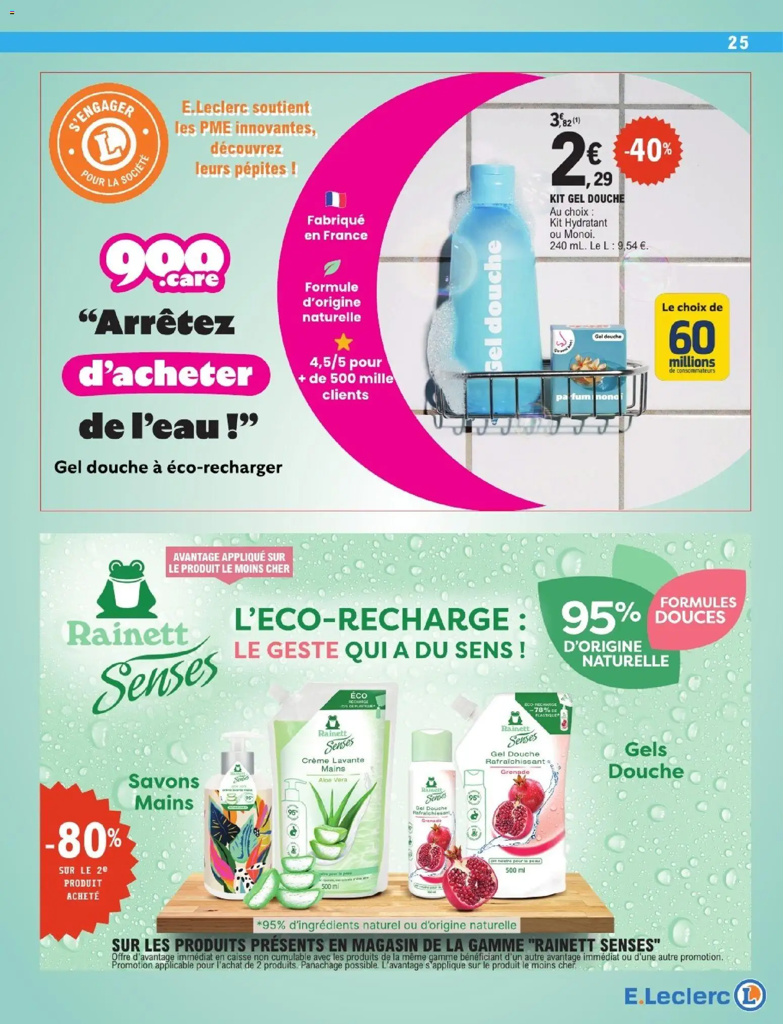 {H1} | Page: 25 | Produits: Gel douche, Douche, Crème