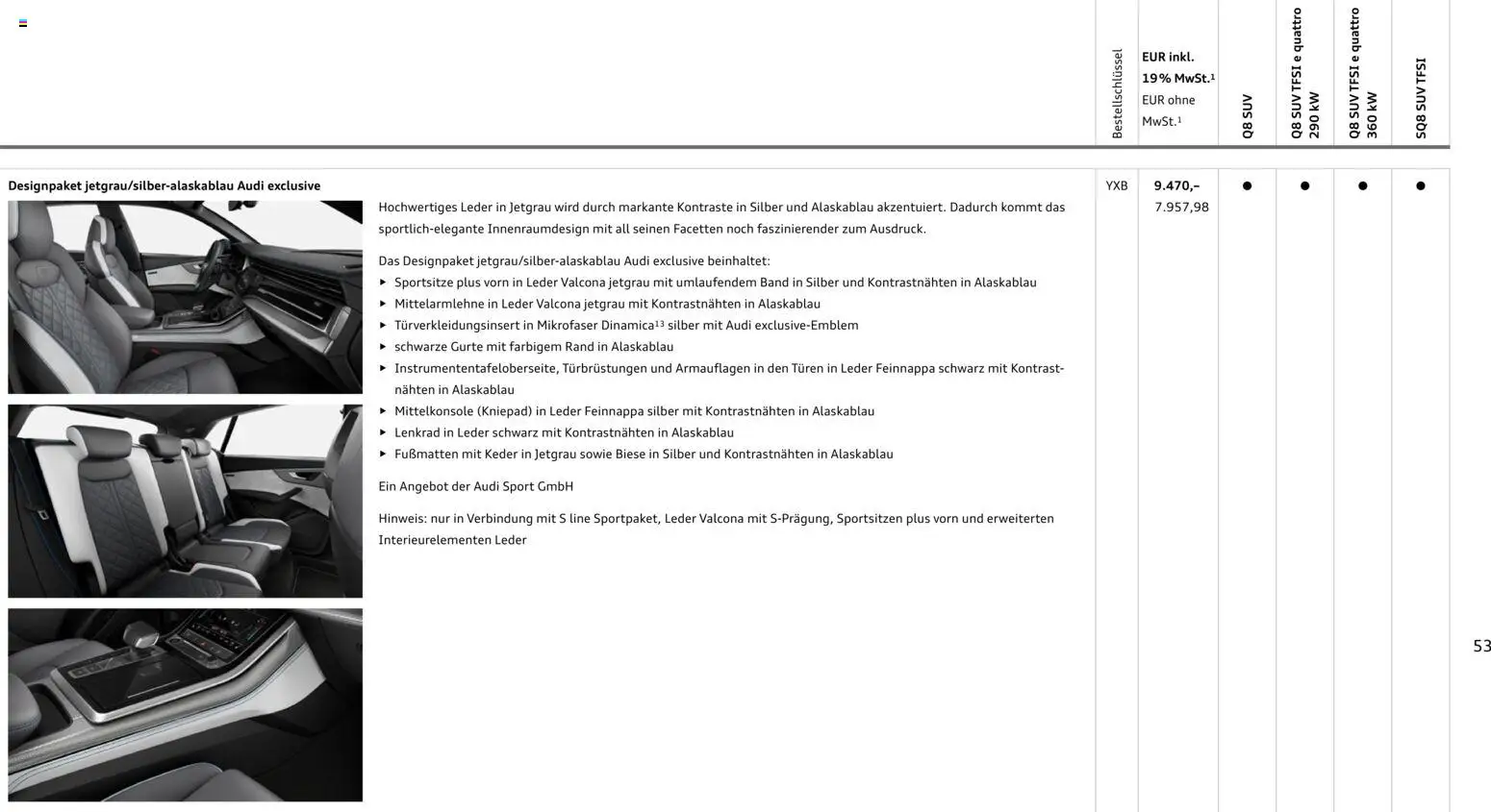 Audi Q8 – gültig ab 28.10.2025 | Seite: 53