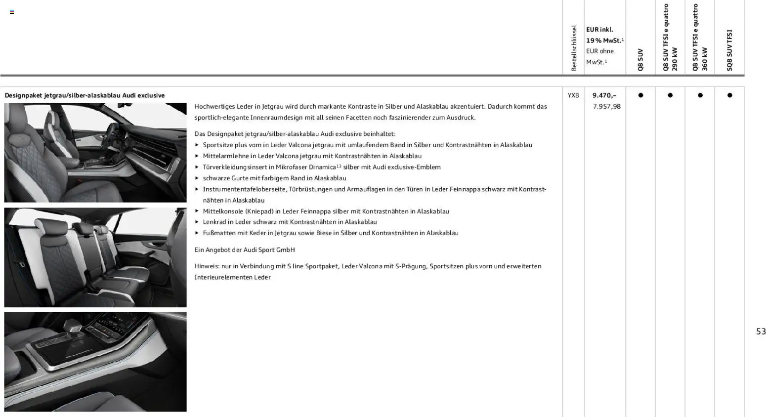 Audi Q8 – gültig ab 06.11.2025 | Seite: 53