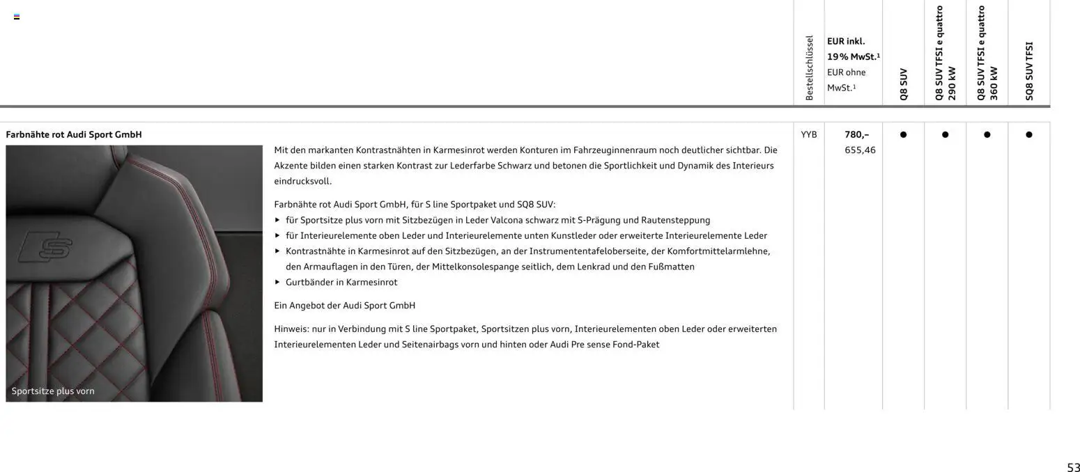 Audi Q8 – gültig ab 06.11.2025 | Seite: 53