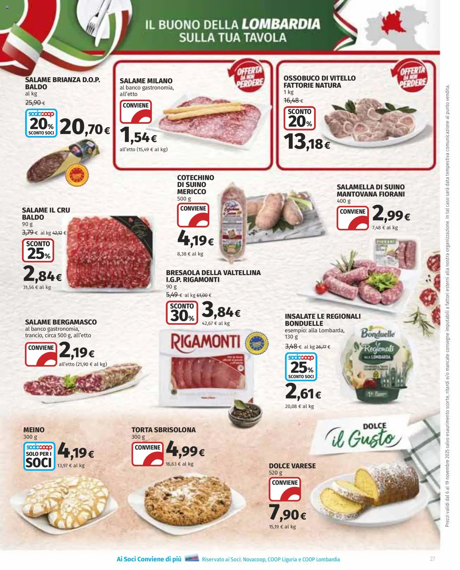 Volantino Ipercoop del 06.11.2025 | Pagina: 27 | Prodotti: Salamella, Salame, Suino, Cotechino
