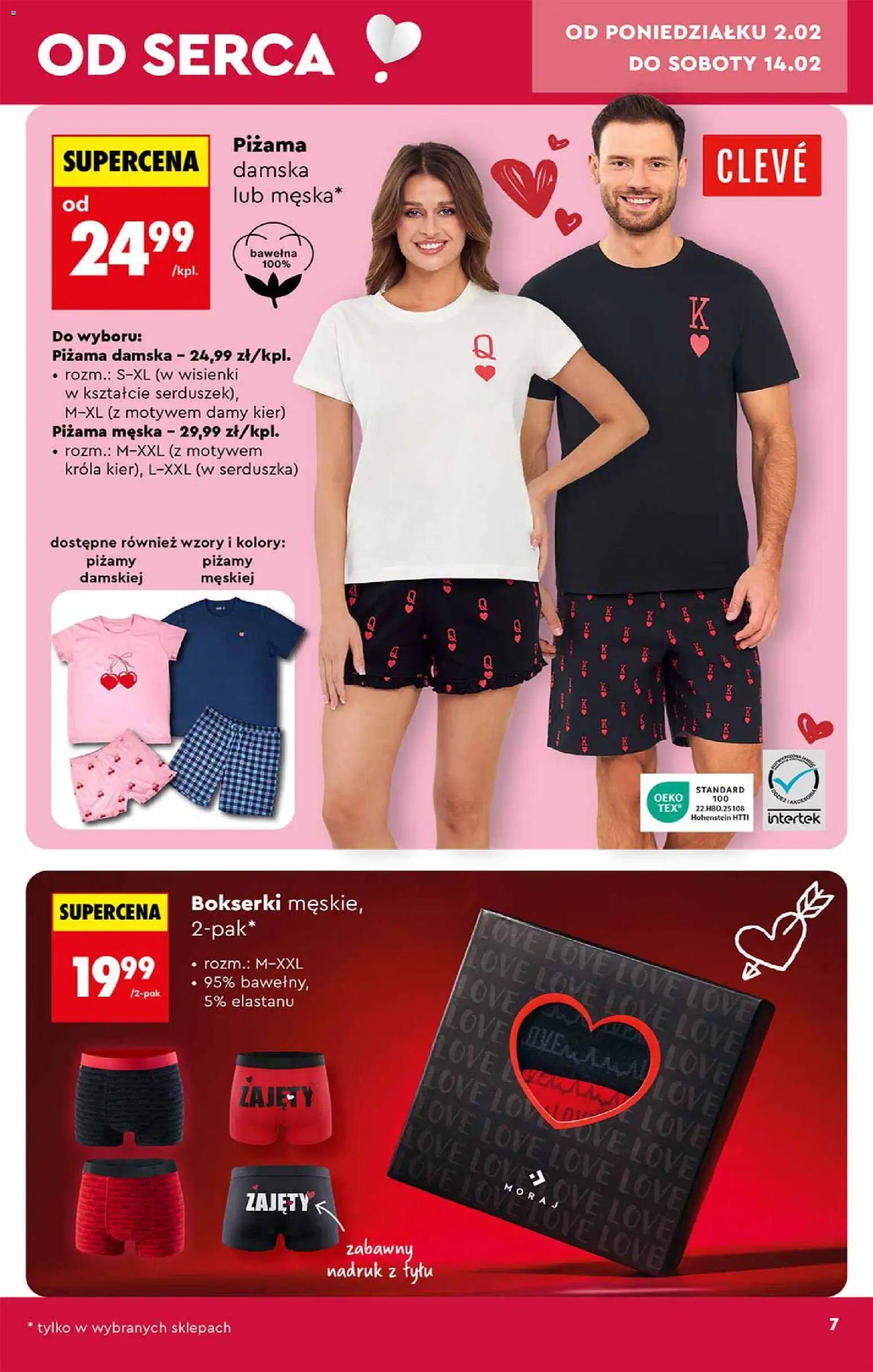 Biedronka gazetka - Hity i inspiracje od 31.01.2026 | Strona: 7 | Produkty: Piżama, Bokserki