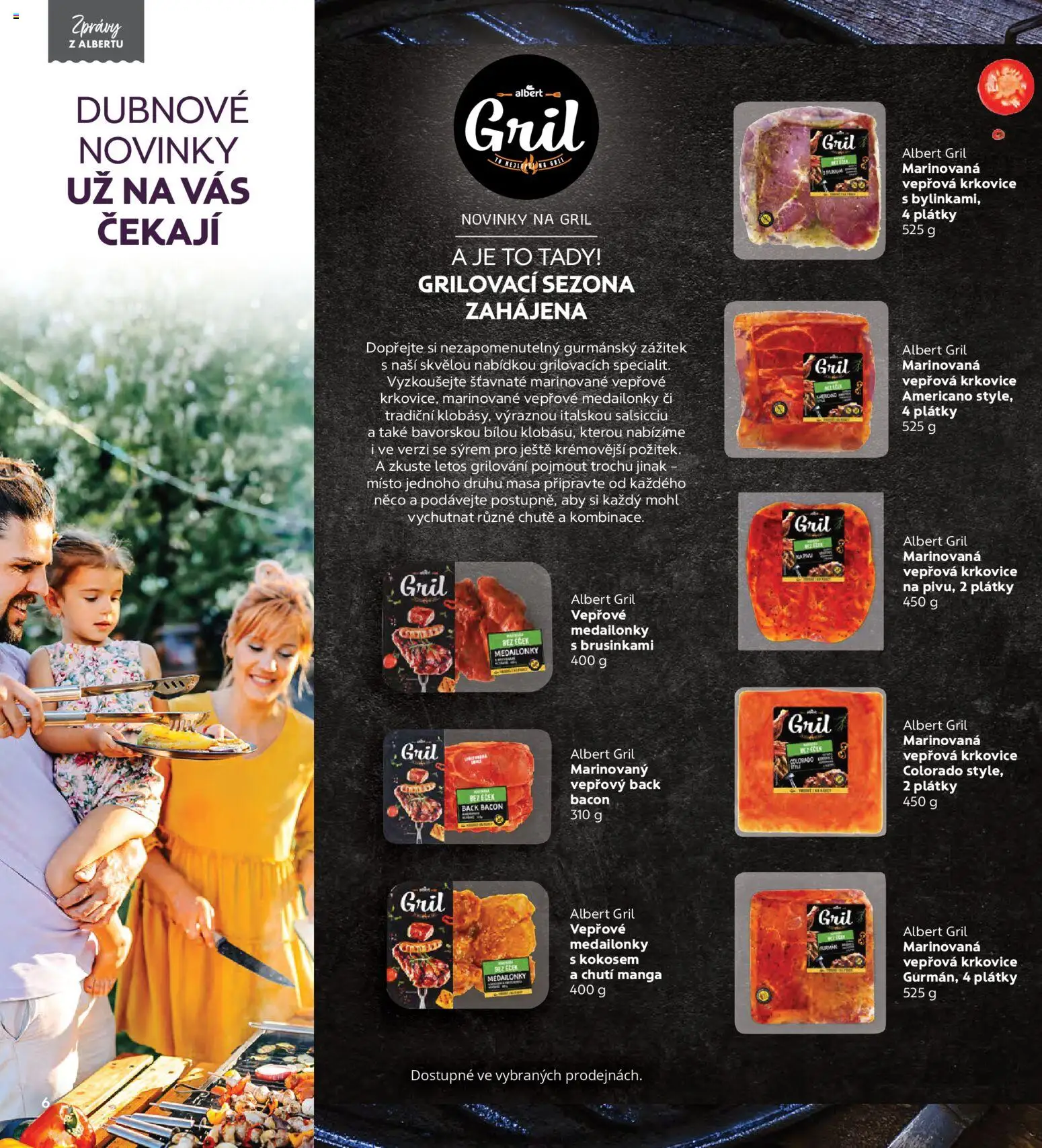 Albert magazín od 01.04.2026 | Strana: 6 | Produkty: Grilování, Gril, Krkovice, Vepřová krkovice
