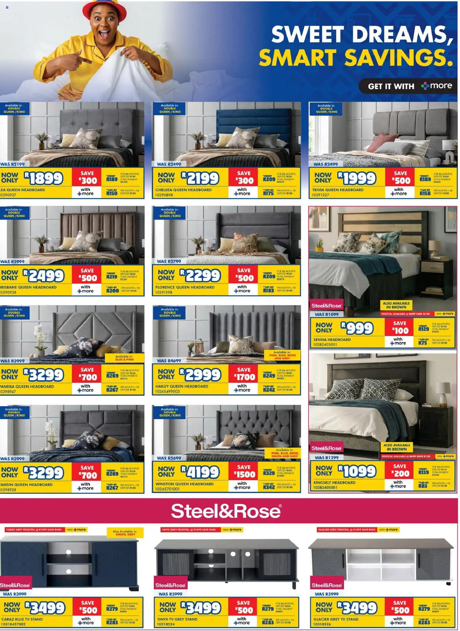 New Russells Specials catalogue – valid from 19.03.2026 | Page: 10 | Products: Pedestal, Headboard, TV