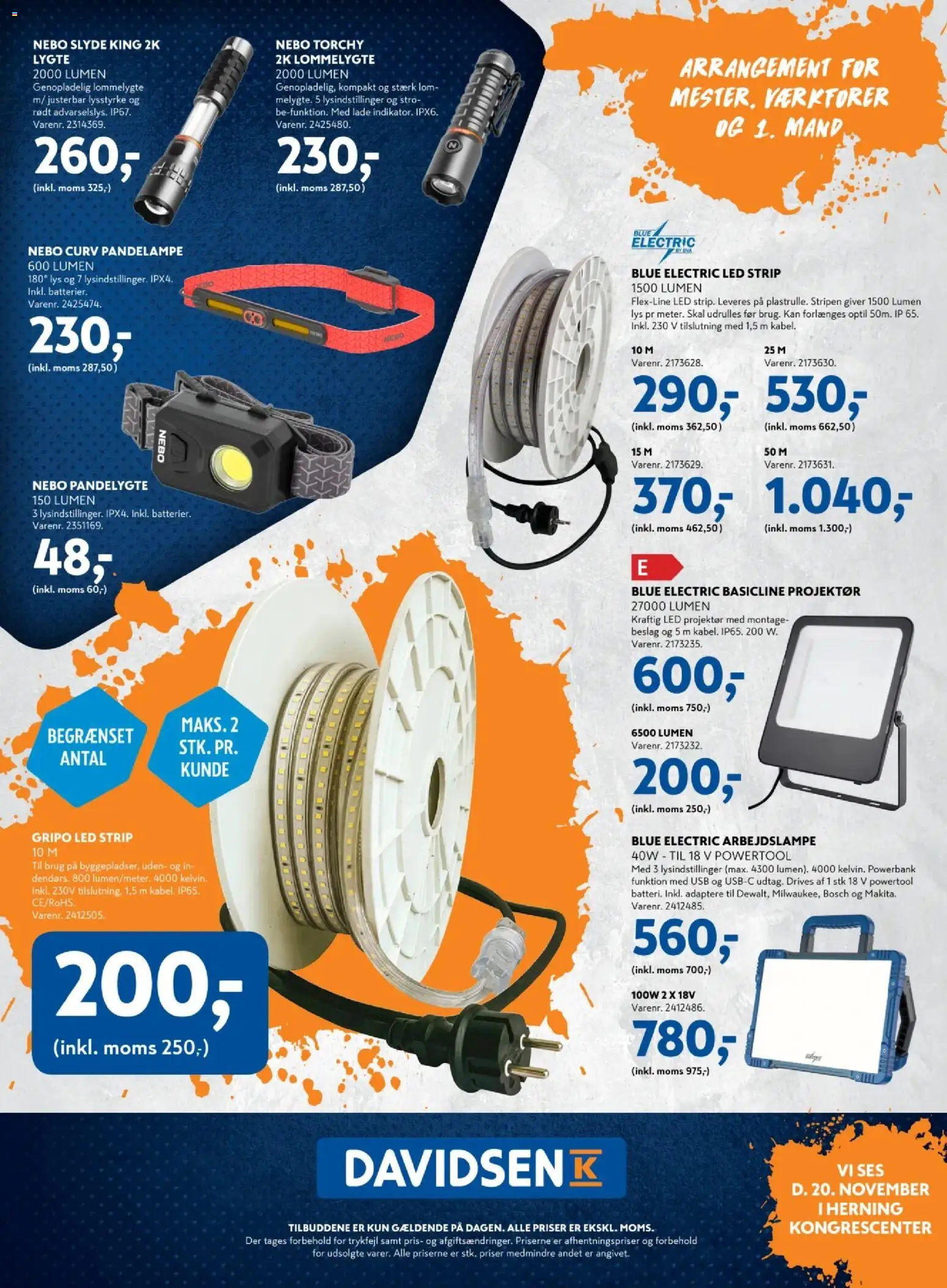 Davidsen tilbudsavis – gyldig fra 20.11.2025 | Side: 32 | Produkter: Projektor, Powerbank, USB, Adaptere