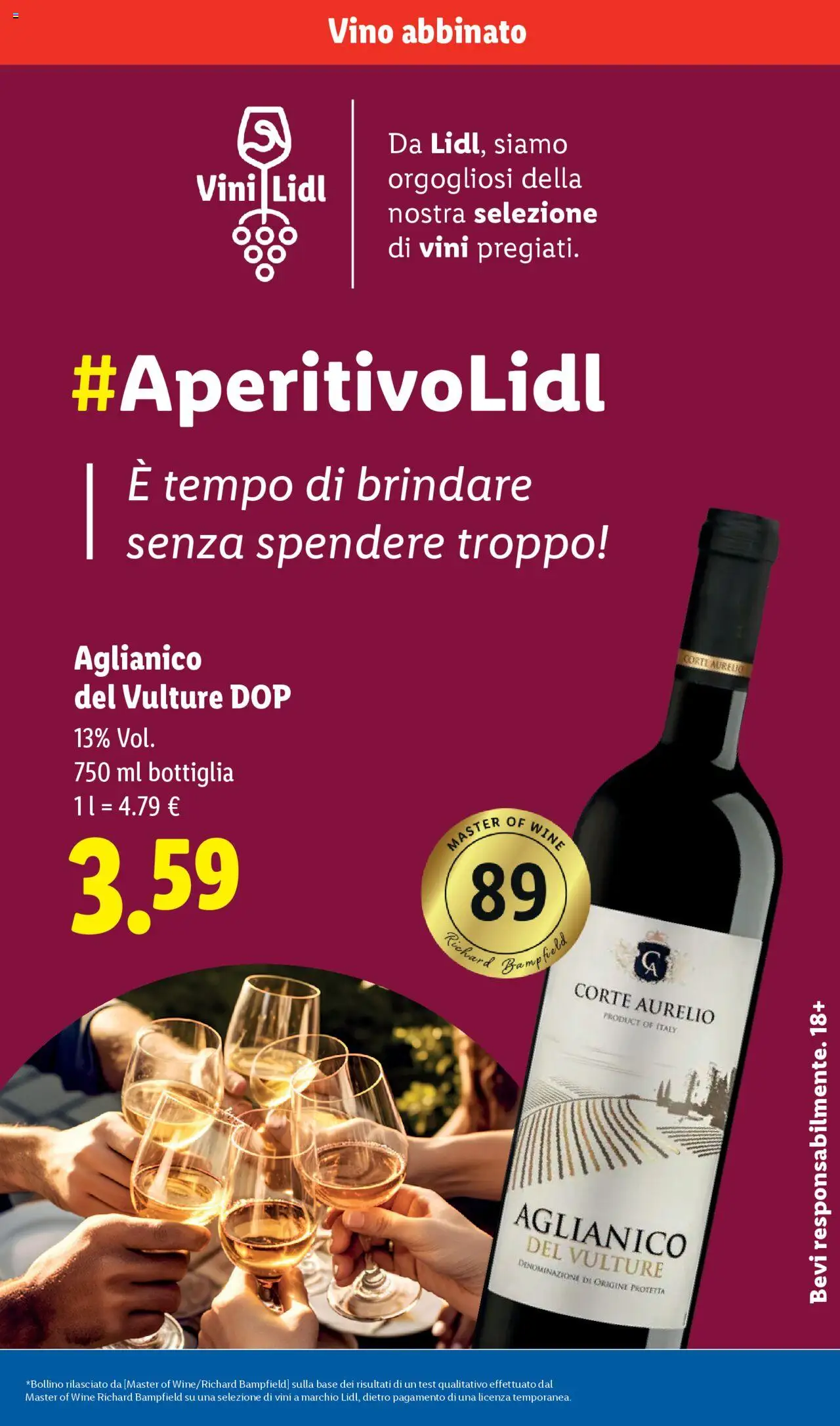 Volantino Lidl del 11.08.2025 | Pagina: 11 | Prodotti: Vino, Bottiglia