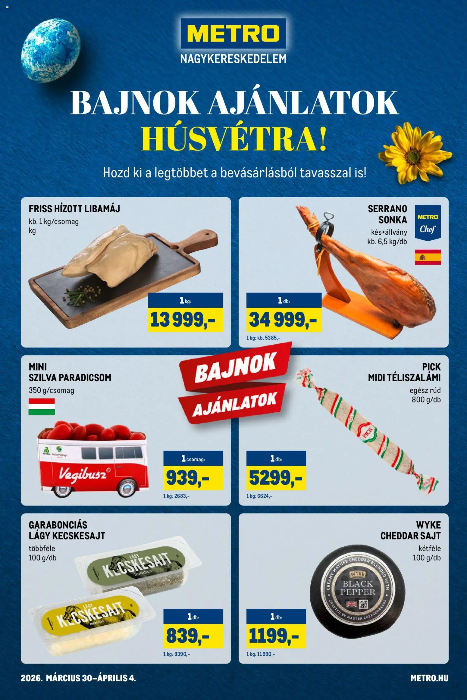 Metro akciós ujság - amely érvényes a következő dátumtól: 30.03.2026 | Oldal: 1
