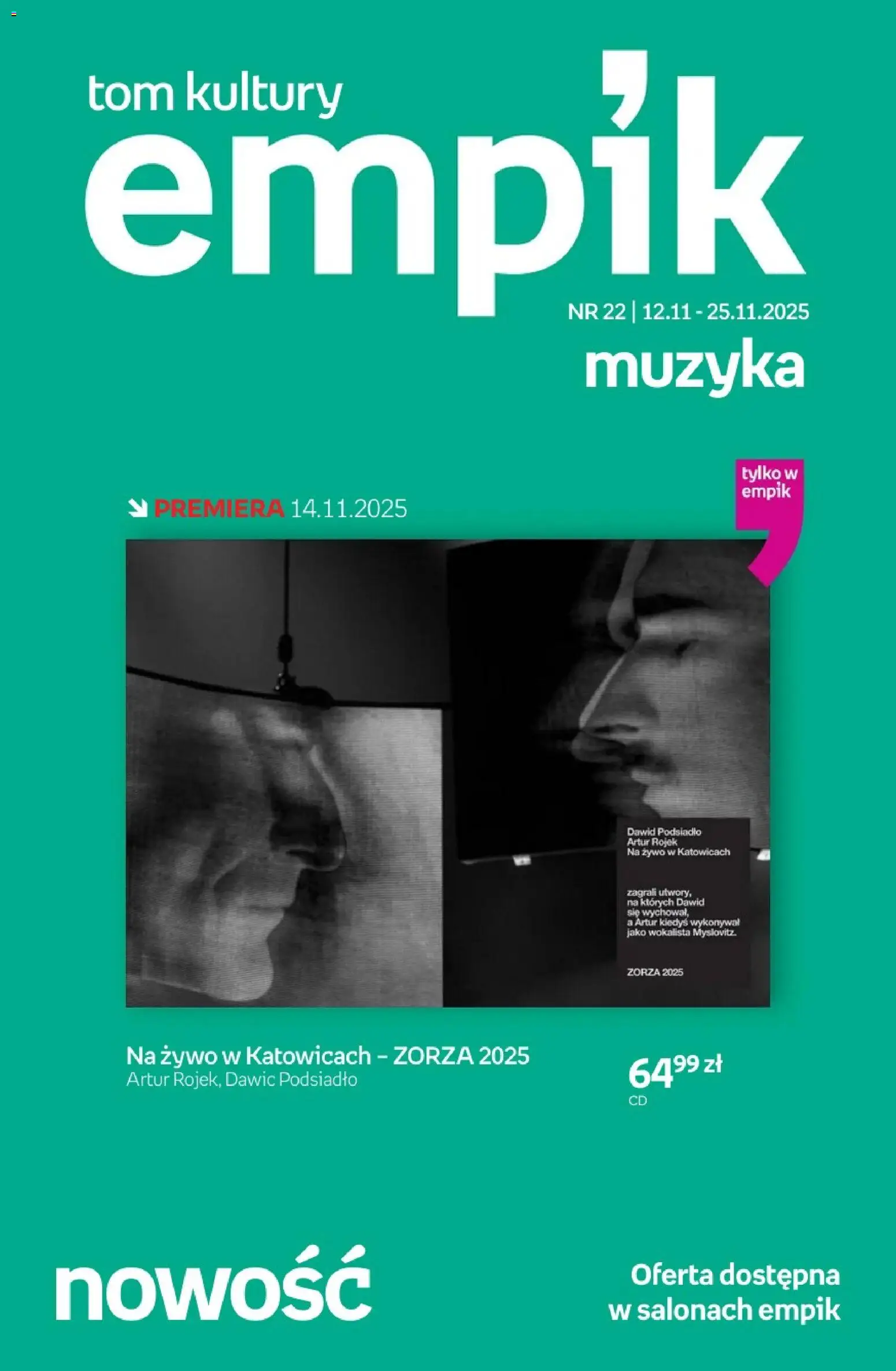 Empik promocje - Tom kultury Muzyka od 12.11.2025 | Strona: 1
