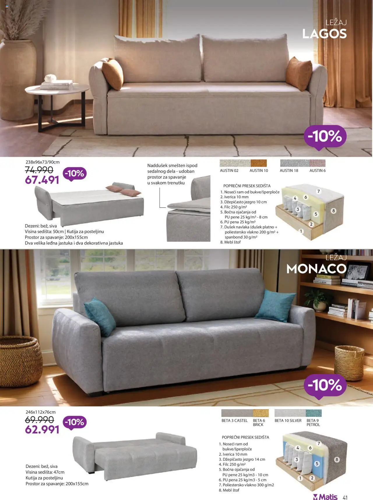 Matis katalog - važi od 01.10.2025 | Strana: 41 | Proizvode: Dušek, Kutija