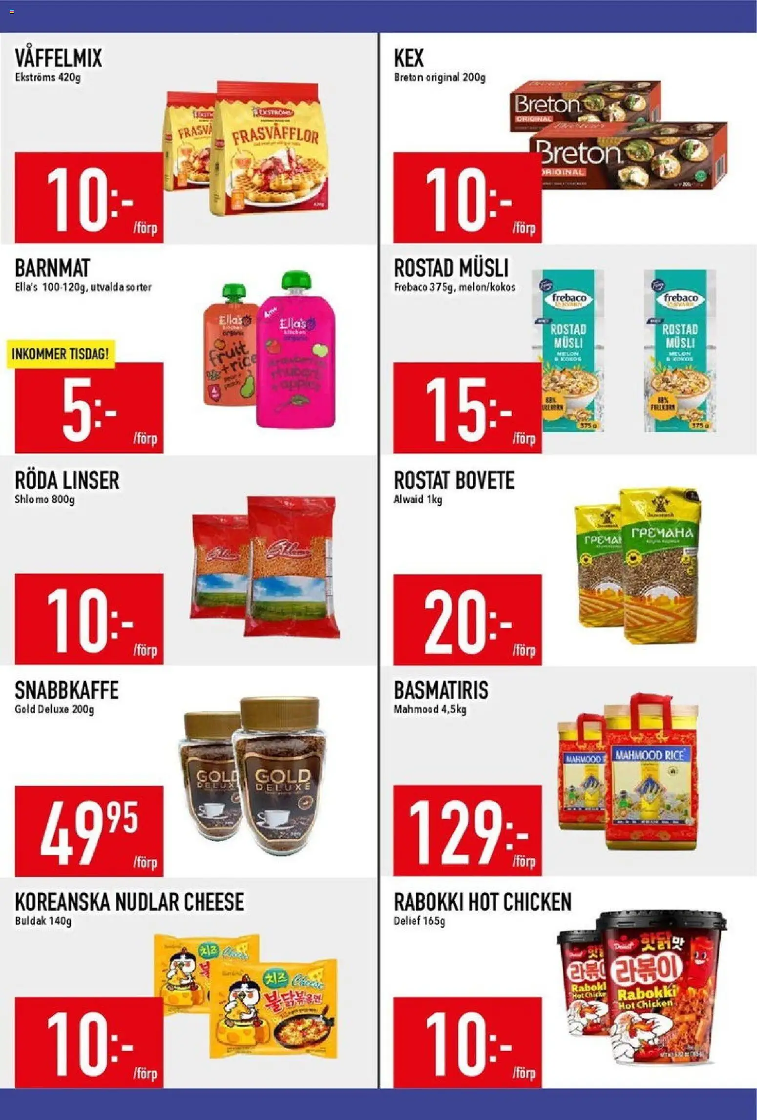Matdax reklamblad aktuell från 05.01.2026 | Sida: 14 | Produkter: Linser, Musli, Barnmat, Röda linser