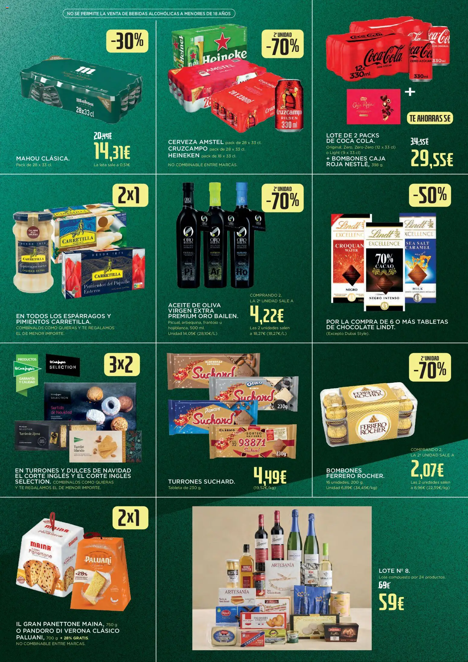 El Corte Inglés Black Friday │ válido desde el 24.11.2025 | Página: 3 | Productos: Chocolate, Νερό καρύδας, Κεραία, Té