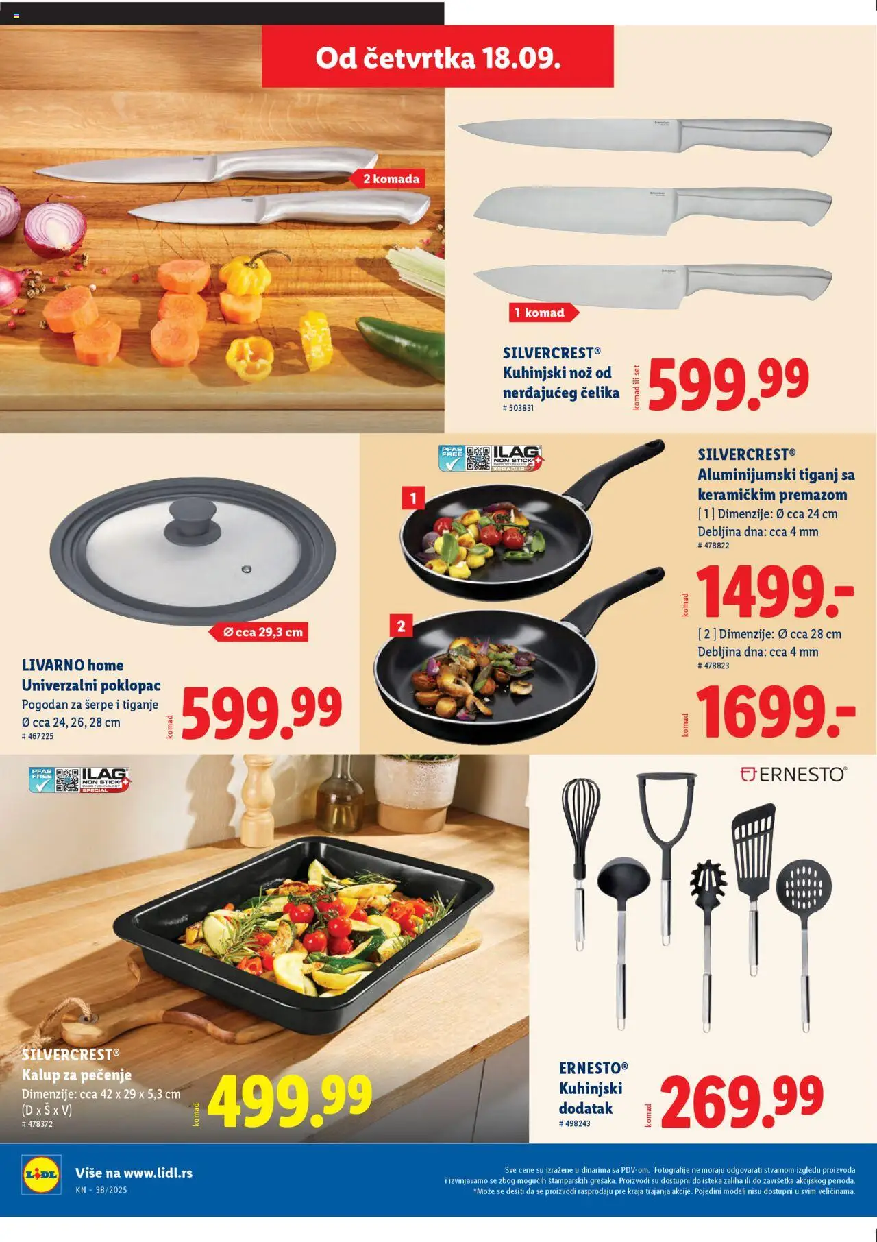 Lidl katalog - važi od 18.09.2025 | Strana: 20 | Proizvode: Silvercrest, Nož, Tiganj