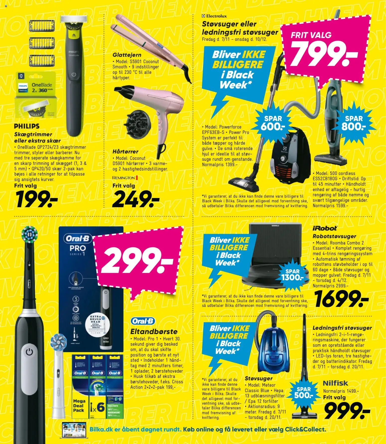 Bilka tilbudsavis – gyldig fra 07.10.2025 | Side: 17 | Produkter: Robotstøvsuger, Børste, Søm, Hårtørrer