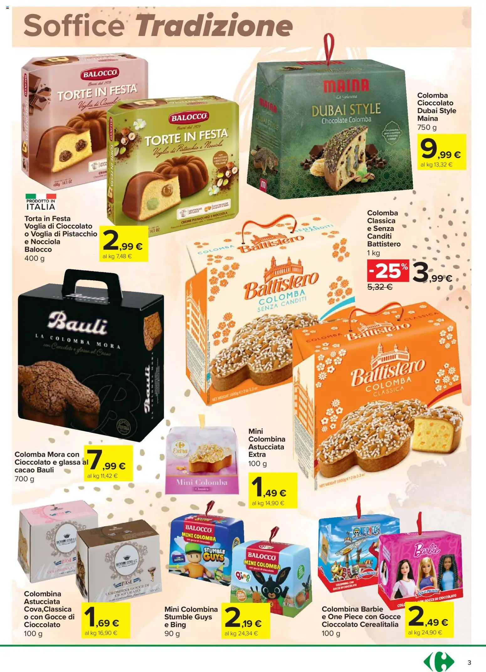 Volantino Carrefour del 12.03.2026 | Pagina: 3 | Prodotti: Cioccolato, Nocciole, Cacao, Glassa