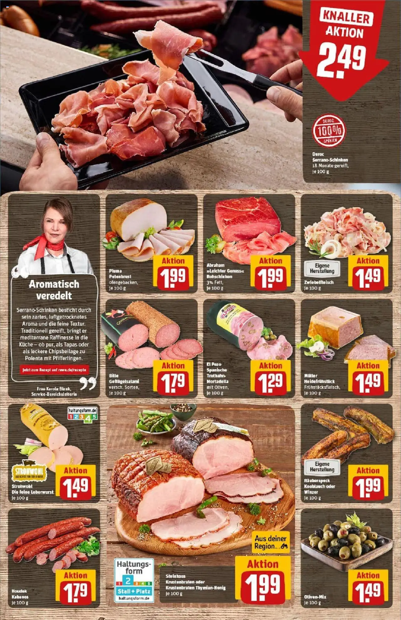 Rewe prospekt Erkelenz	 - gültig ab dem 13.07.2025 | Seite: 10 | Produkte: Küche, Krustenbraten, Knoblauch, Salami