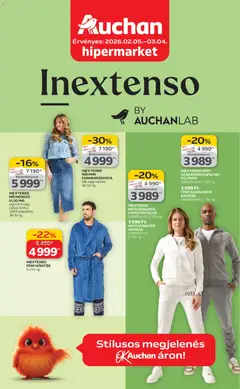 Auchan - Textil ajánlataink - amely érvényes a következő dátumtól: 05.02.2026