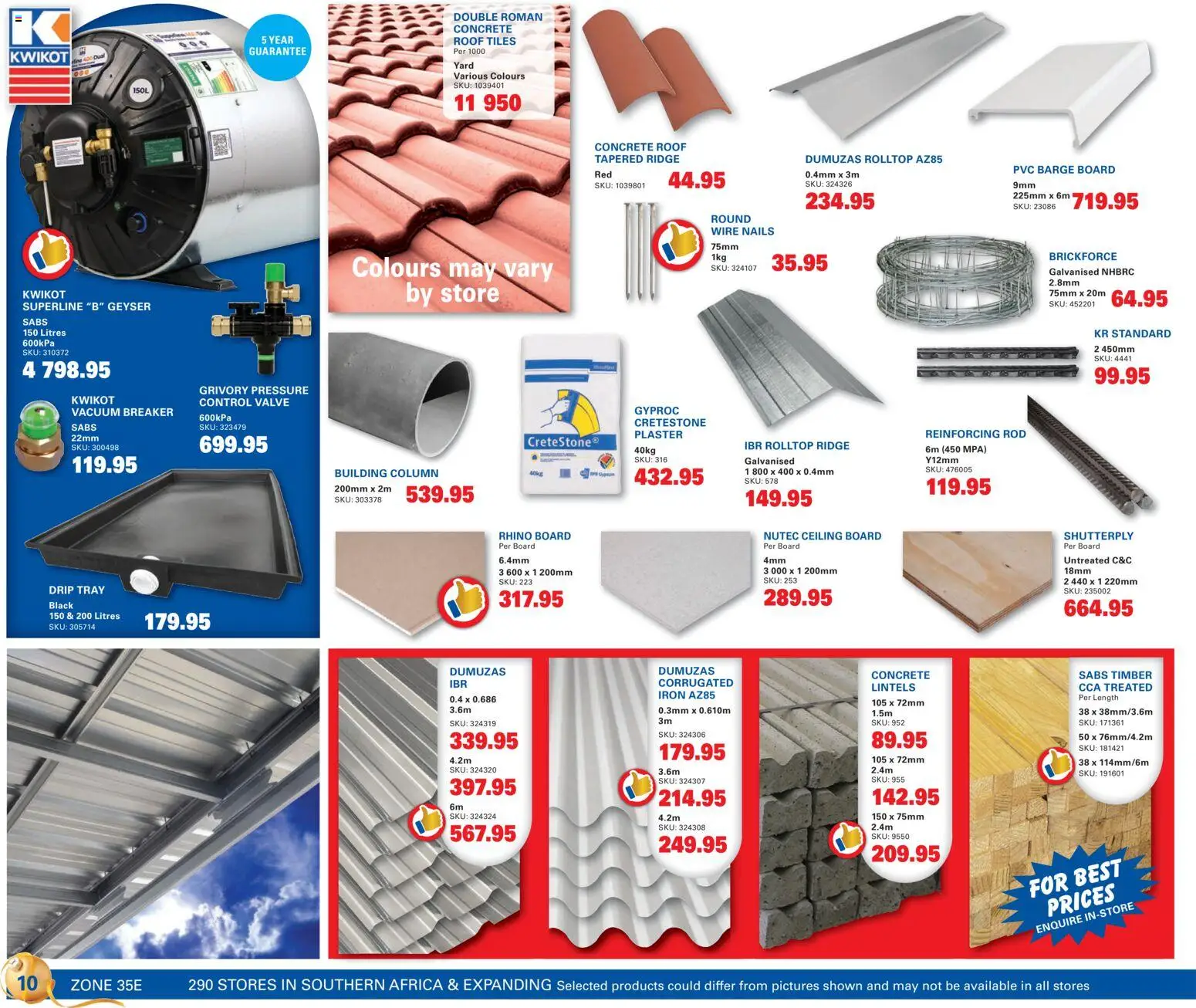 New Cashbuild catalogue – valid from 24.11.2025 | Page: 10 | Products: Tray, Drip tray, Valve, Plaster
